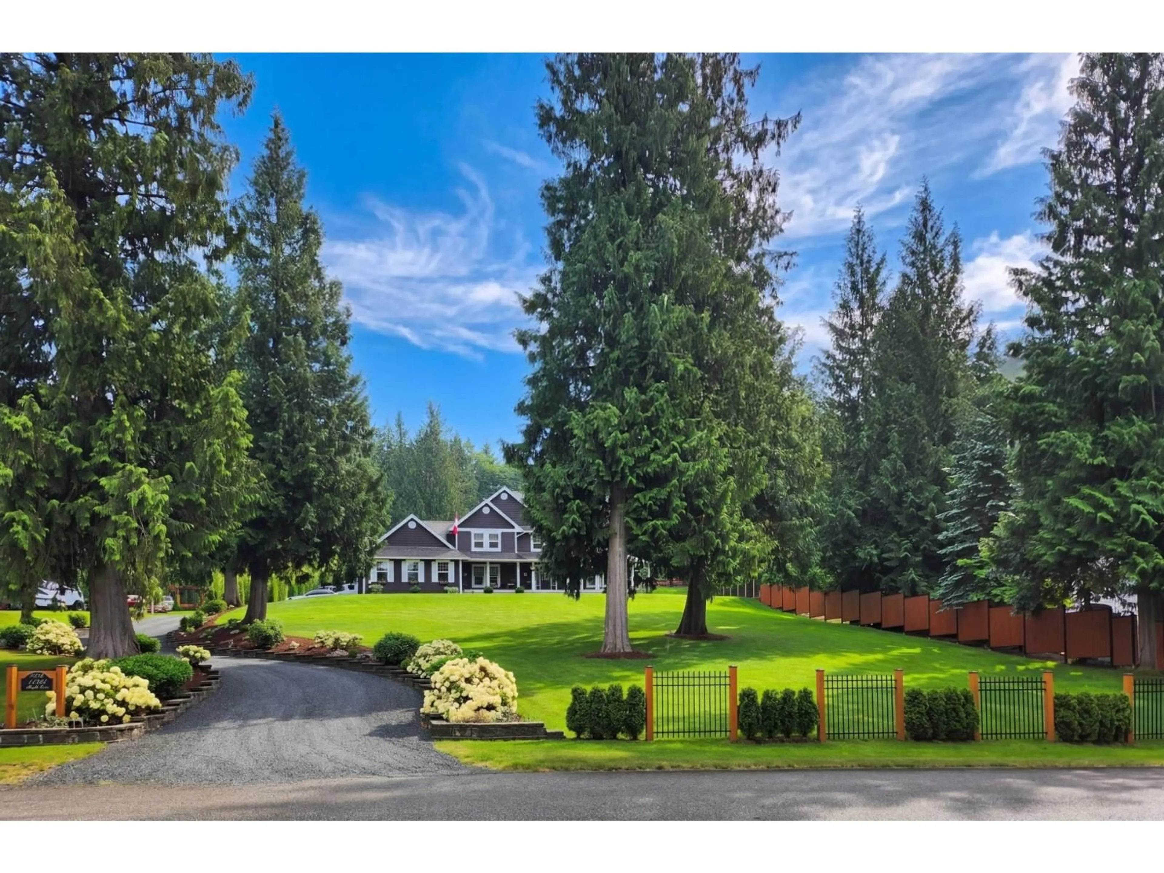 A pic from outside/outdoor area/front of a property/back of a property/a pic from drone, mountain view for 41932 MAPLE LANE, Yarrow British Columbia V2R5G9