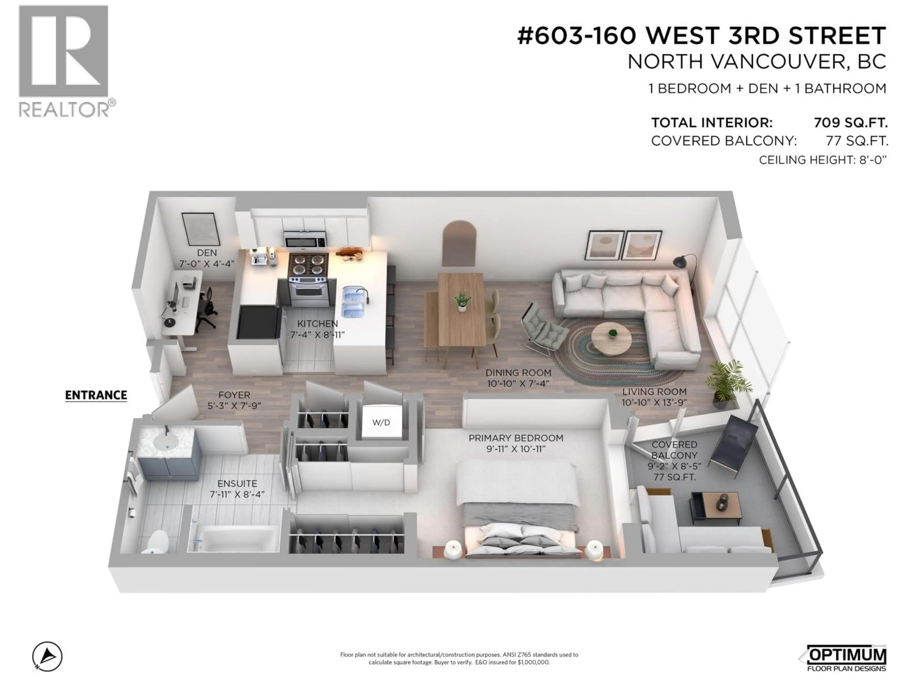 Floor plan for 603 - 160 3RD STREET, North Vancouver British Columbia V7M0A9