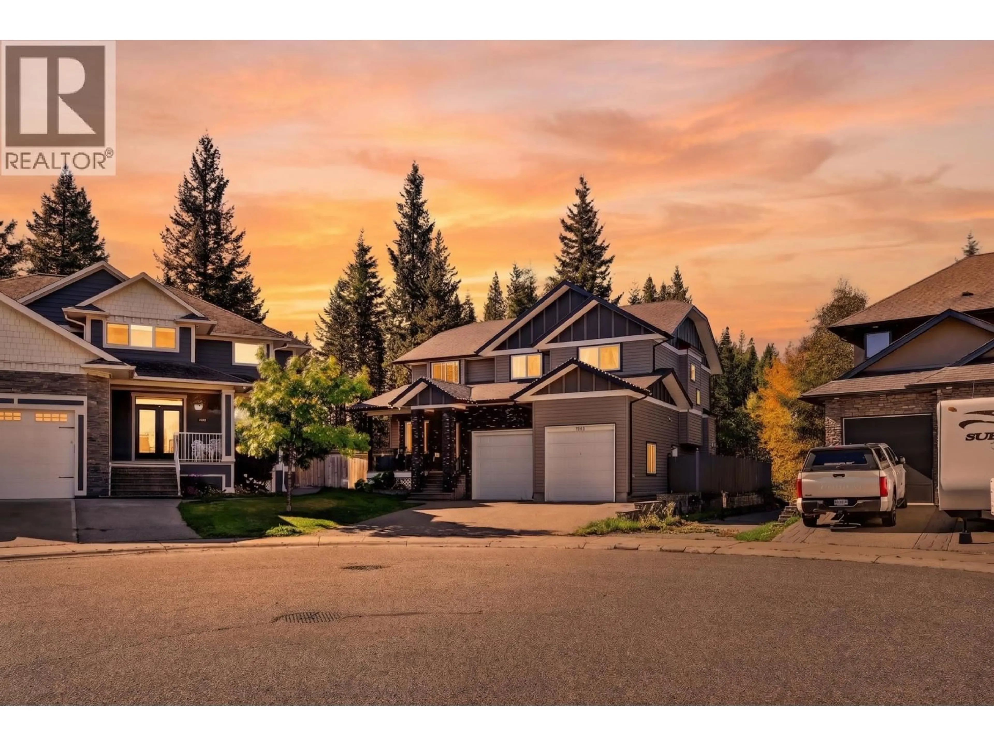 A pic from outside/outdoor area/front of a property/back of a property/a pic from drone, street for 7653 LOEDEL CRESCENT, Prince George British Columbia V2N0A5