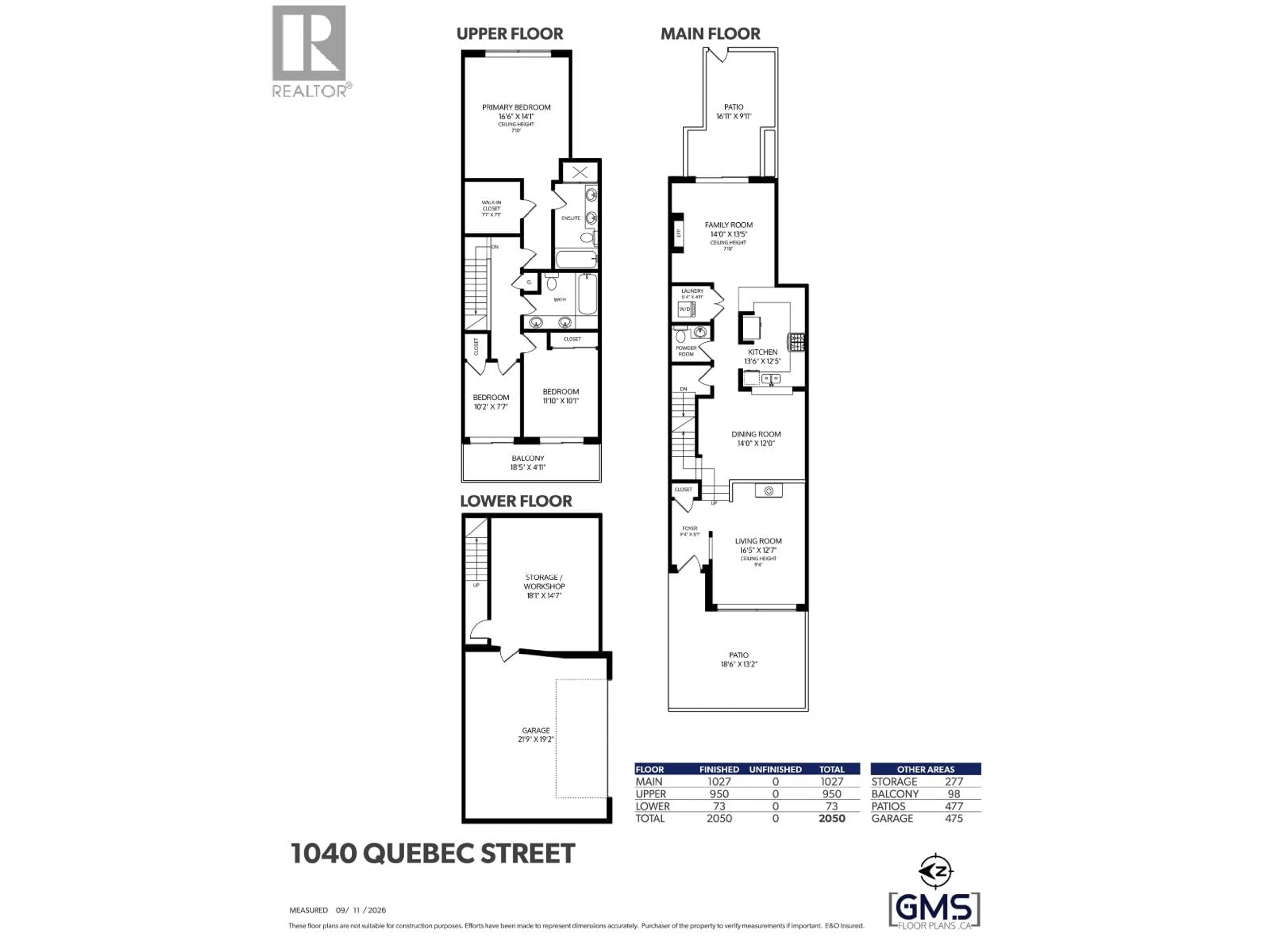 Floor plan for 1040 QUEBEC STREET, Vancouver British Columbia V6A4K8