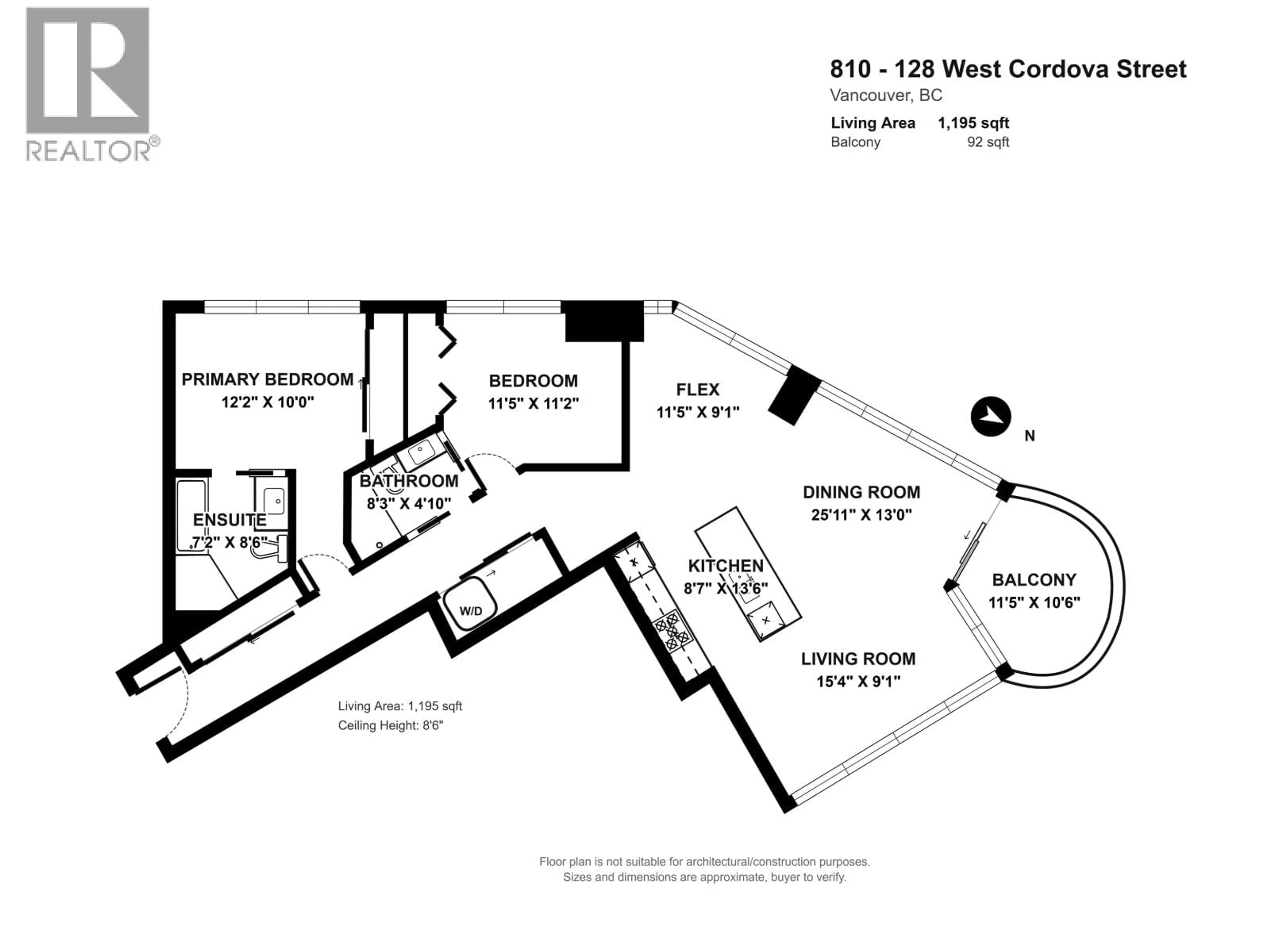 Floor plan for 810 - 128 CORDOVA STREET, Vancouver British Columbia V6B0E6