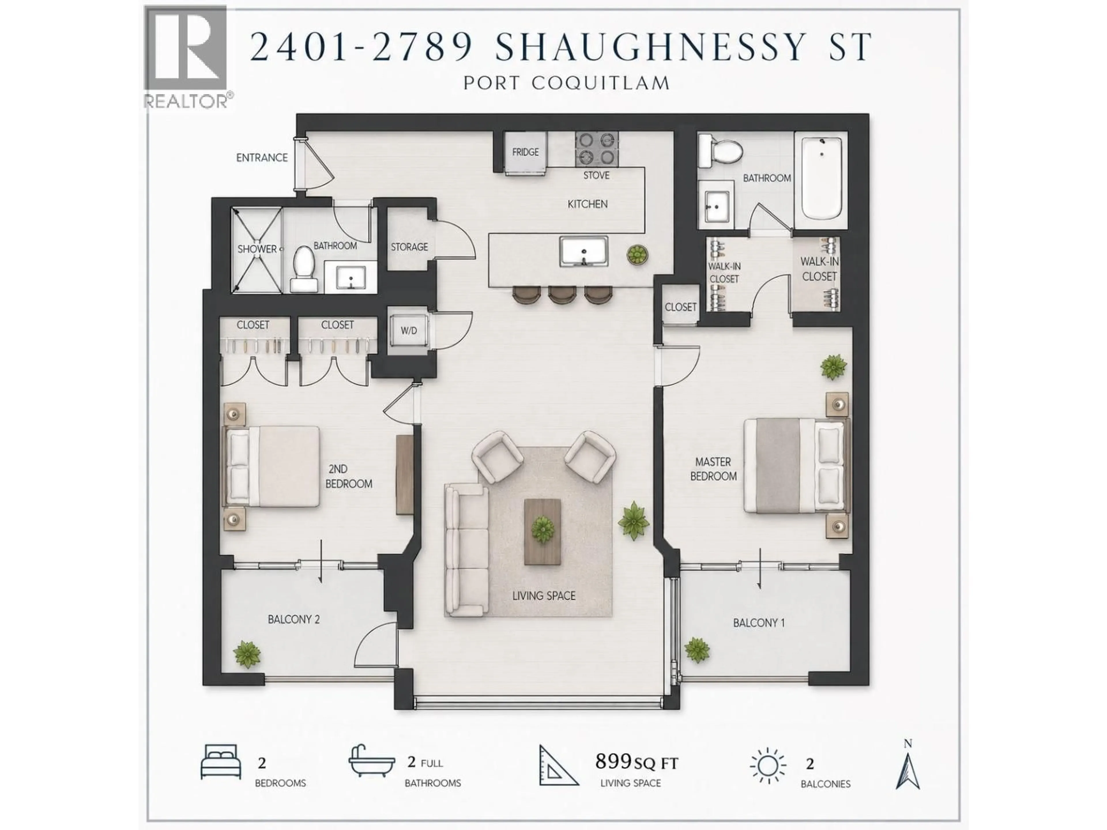Floor plan for 2401 - 2789 SHAUGHNESSY STREET, Port Coquitlam British Columbia V3C0C3