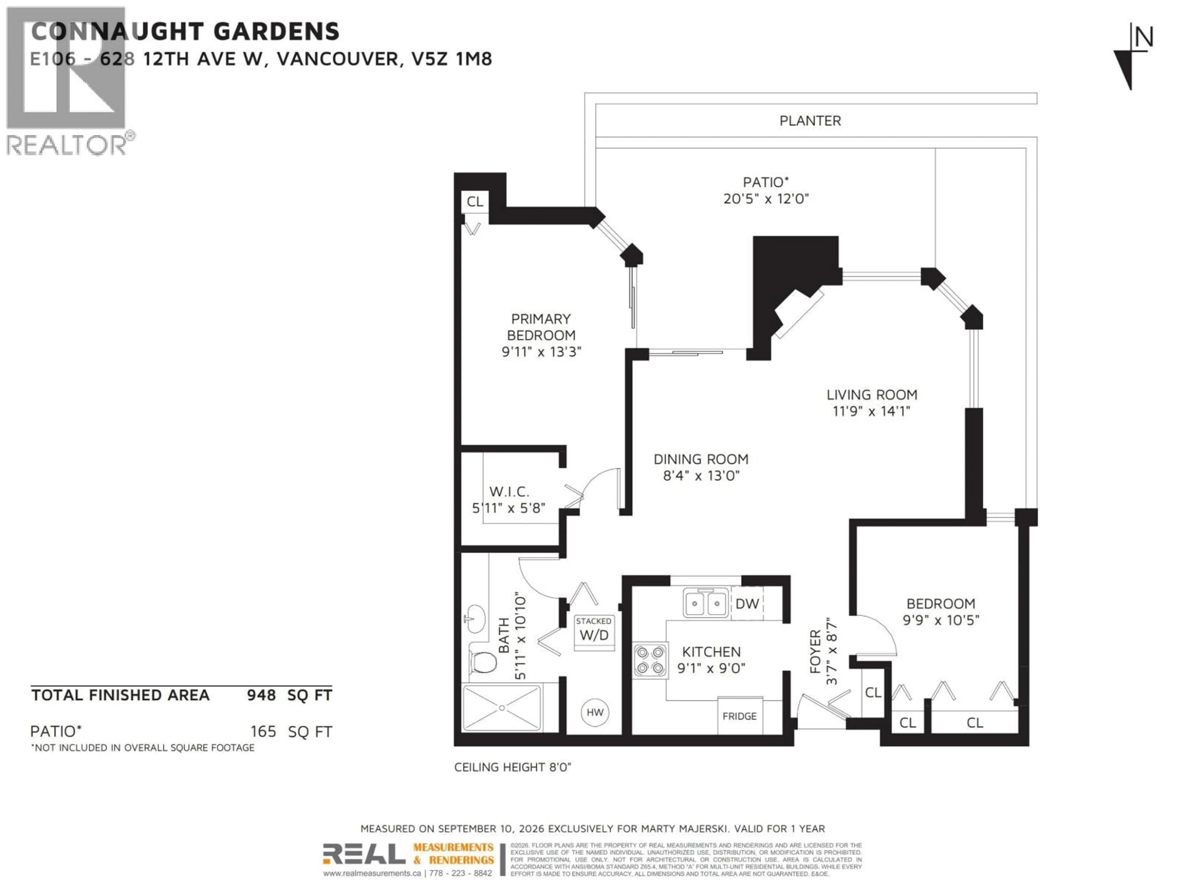 Floor plan for E106 - 628 12TH AVENUE, Vancouver British Columbia V5Z1M8