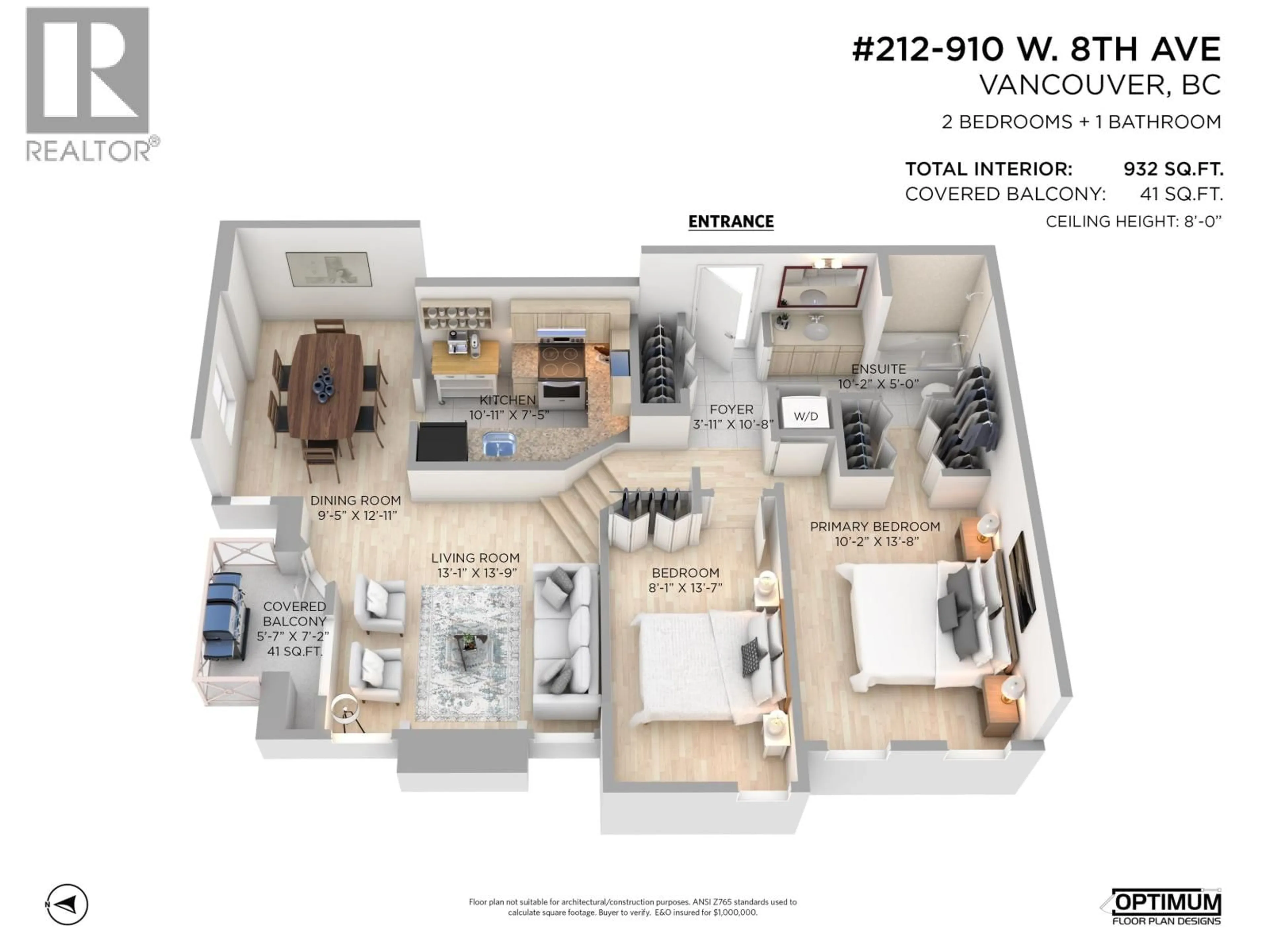 Floor plan for 212 - 910 8TH AVENUE, Vancouver British Columbia V5Z1E5