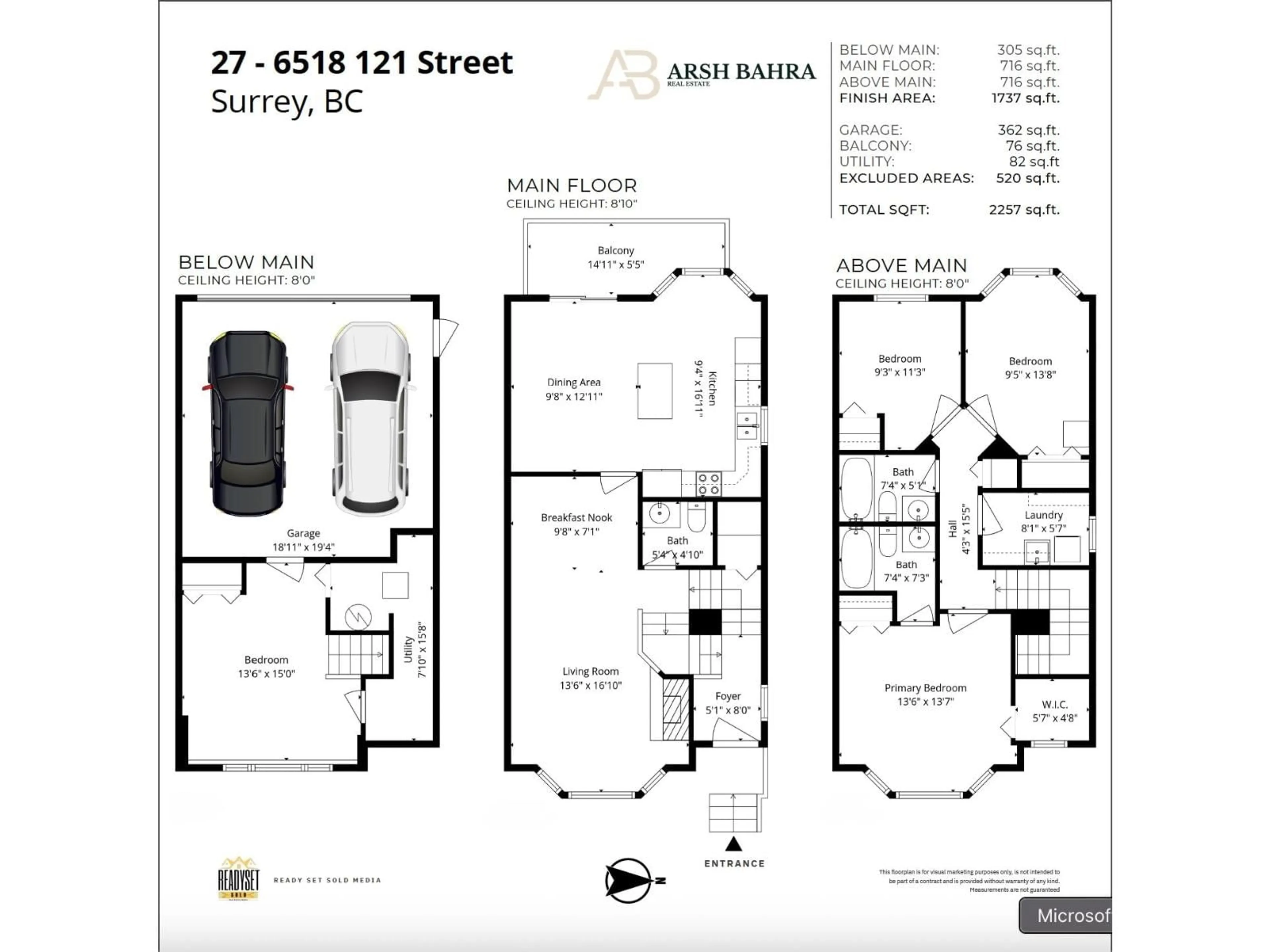 Floor plan for 27 - 6518 121 STREET, Surrey British Columbia V3W1C4