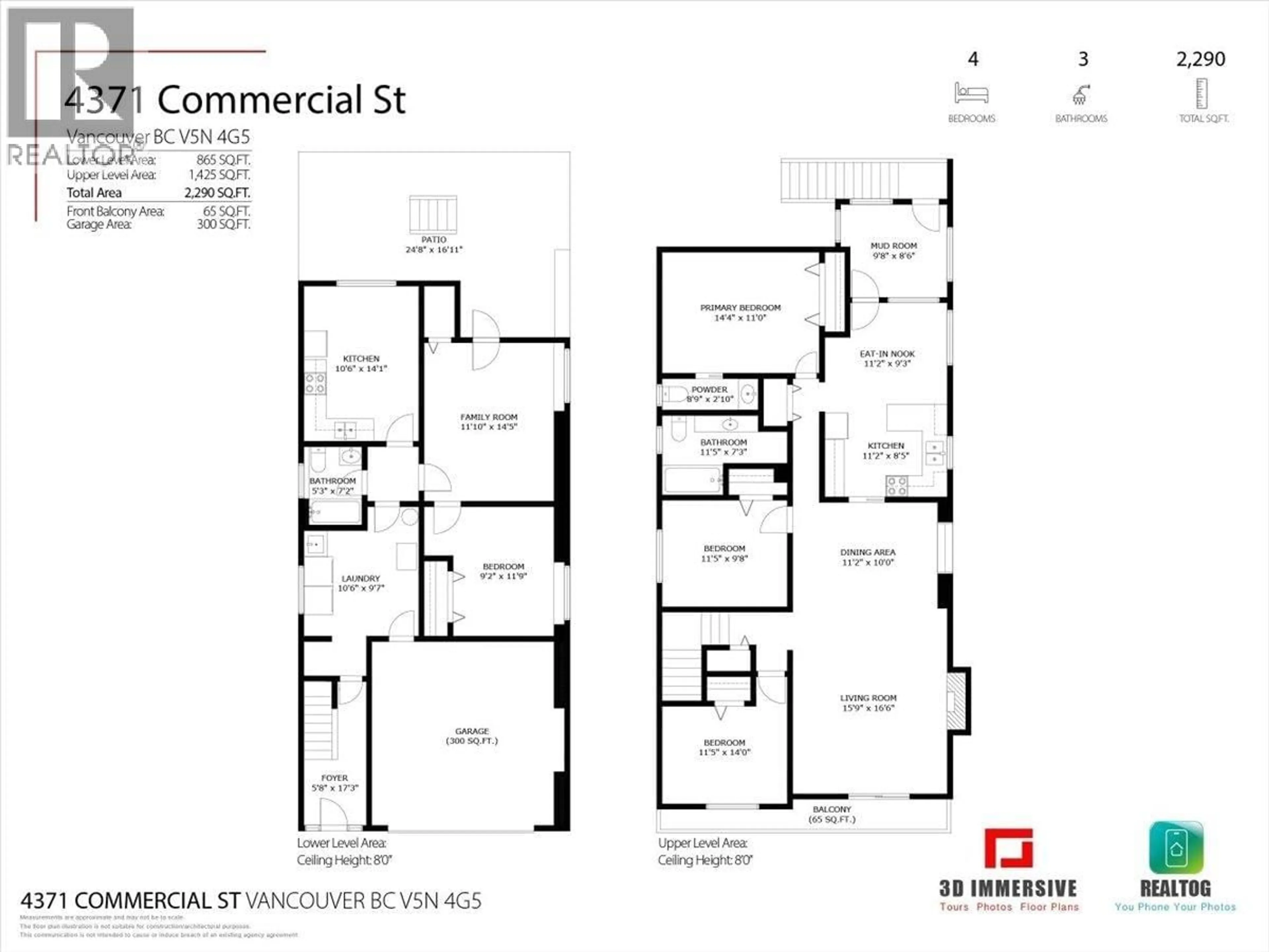 Floor plan for 4371 COMMERCIAL STREET, Vancouver British Columbia V5N4G5
