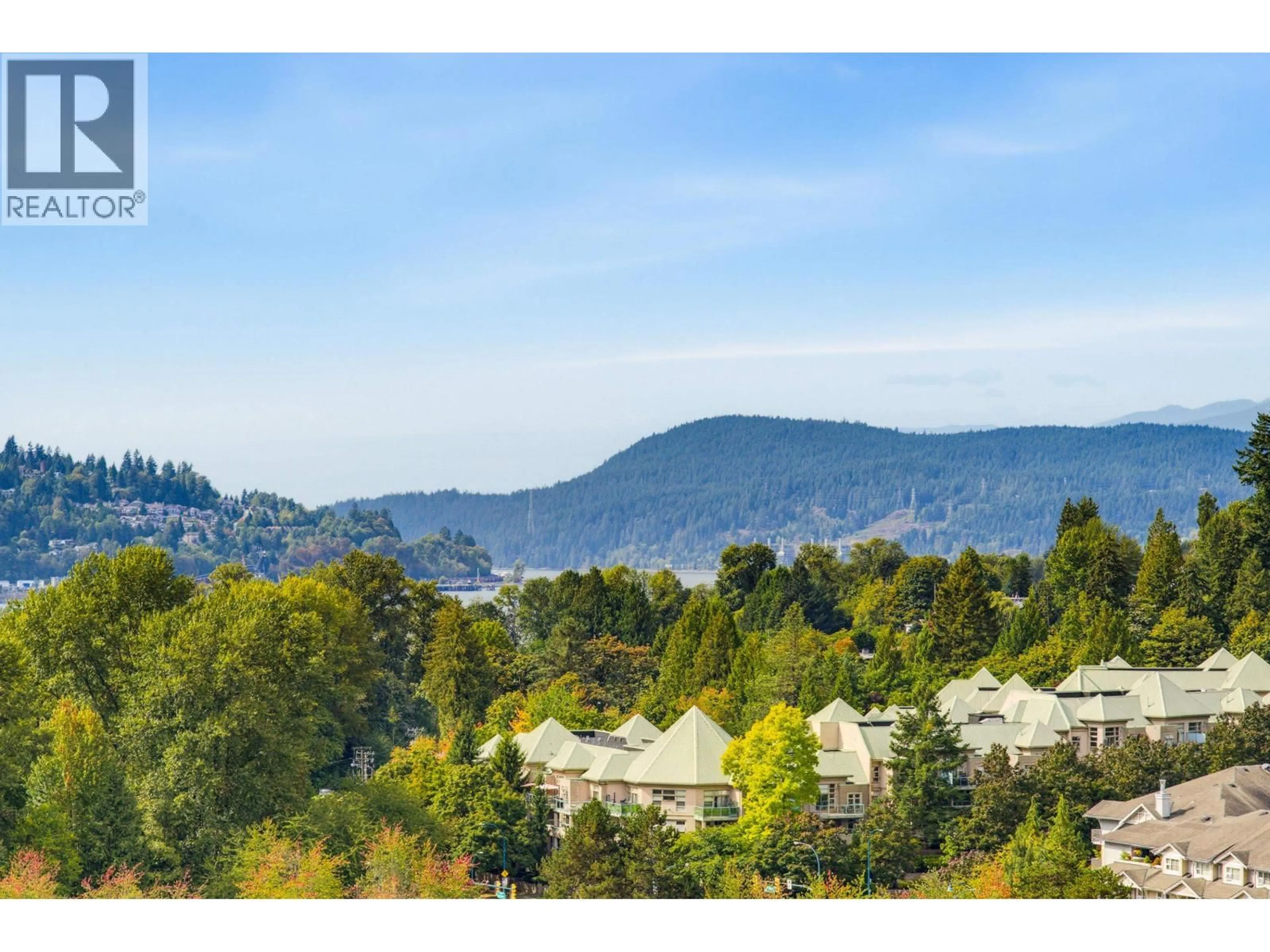 A pic from outside/outdoor area/front of a property/back of a property/a pic from drone, mountain view for 1105 - 288 UNGLESS WAY, Port Moody British Columbia V3H0C9