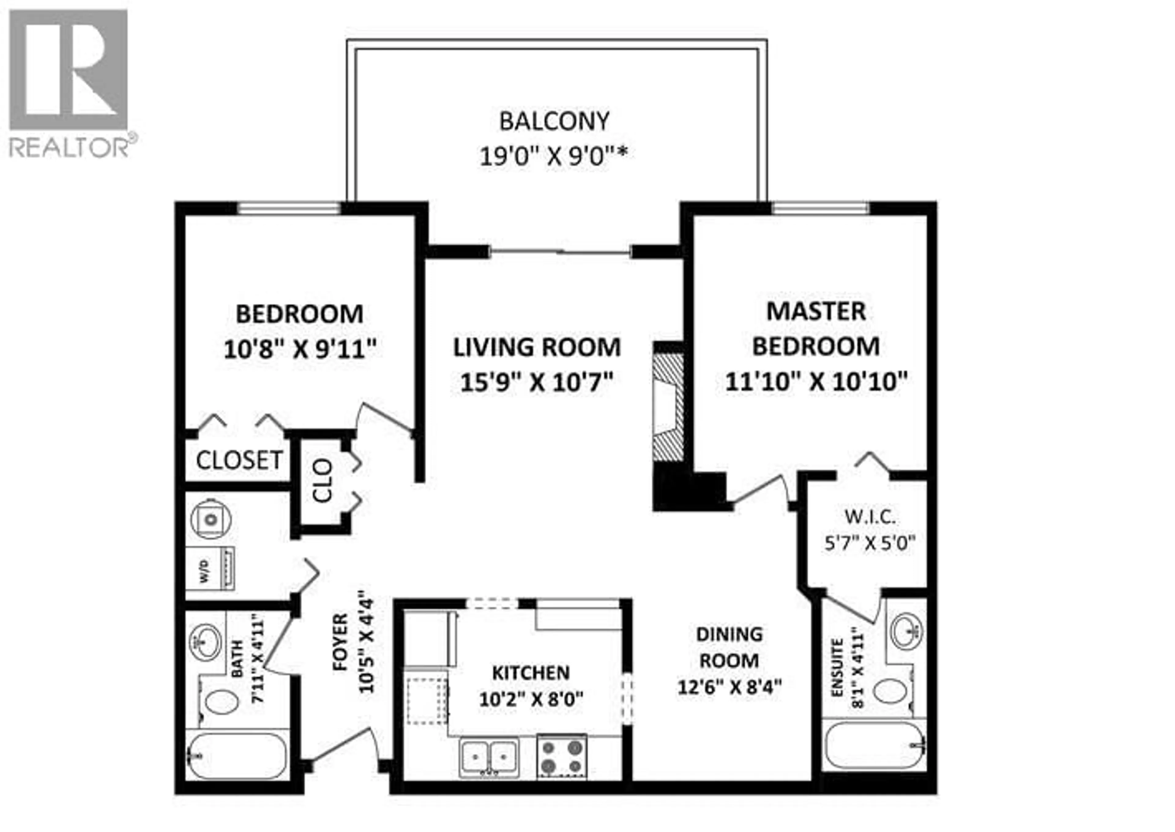 Floor plan for 202 - 1148 WESTWOOD STREET, Coquitlam British Columbia V3B4S4