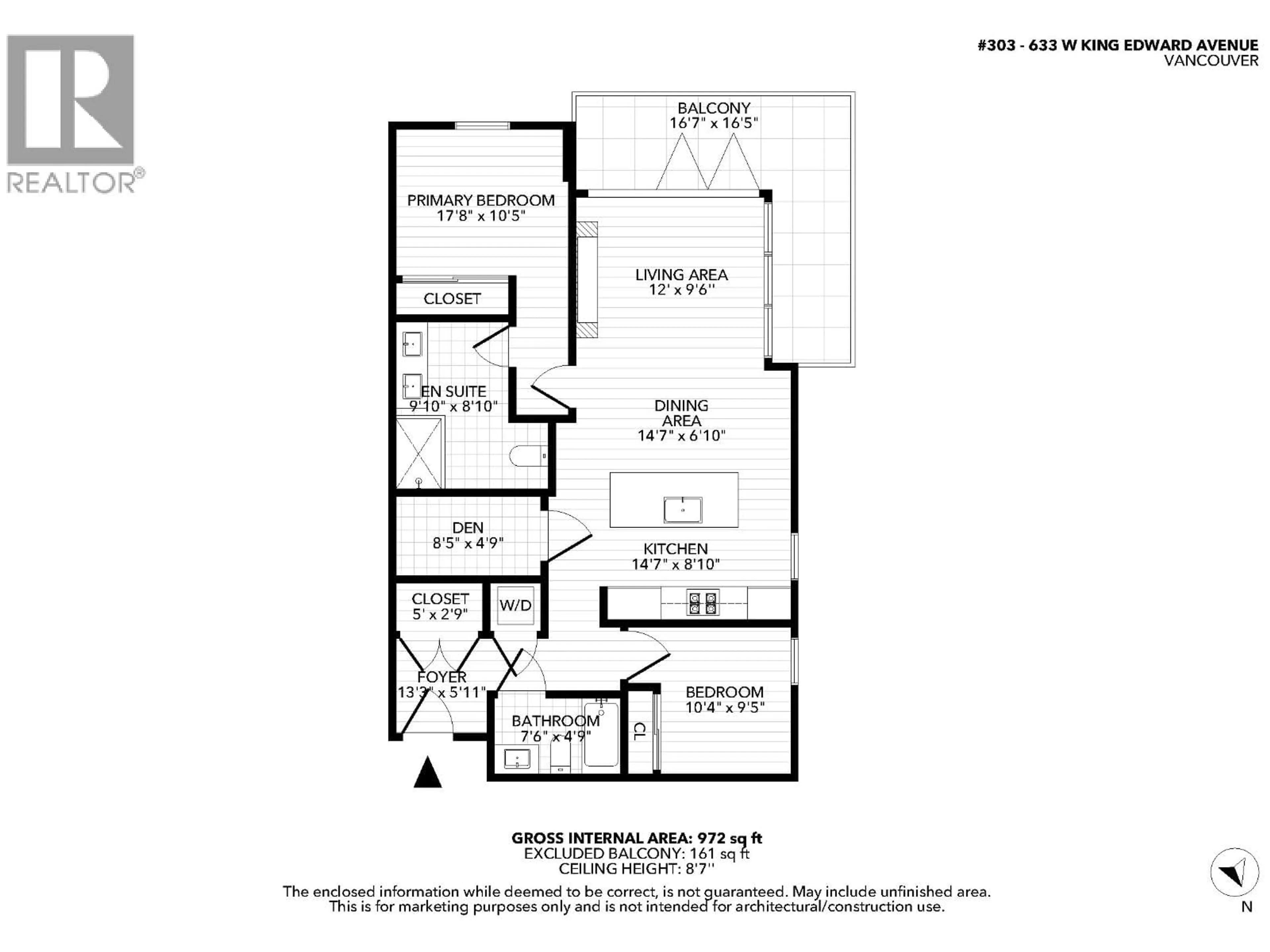 Floor plan for 303 - 633 KING EDWARD AVENUE, Vancouver British Columbia V5Z2C6