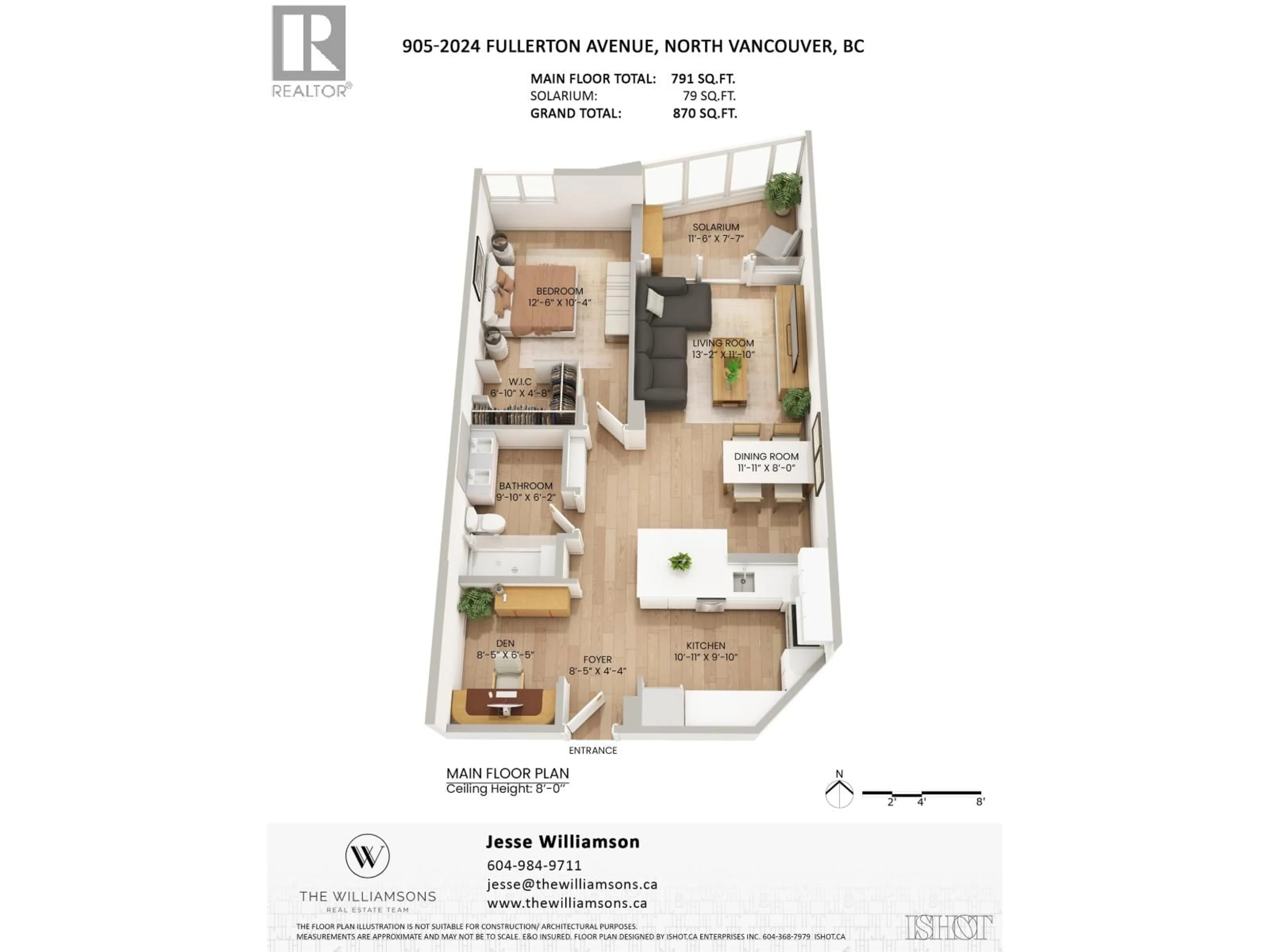 Floor plan for 905 - 2024 FULLERTON AVENUE, North Vancouver British Columbia V7P3G4
