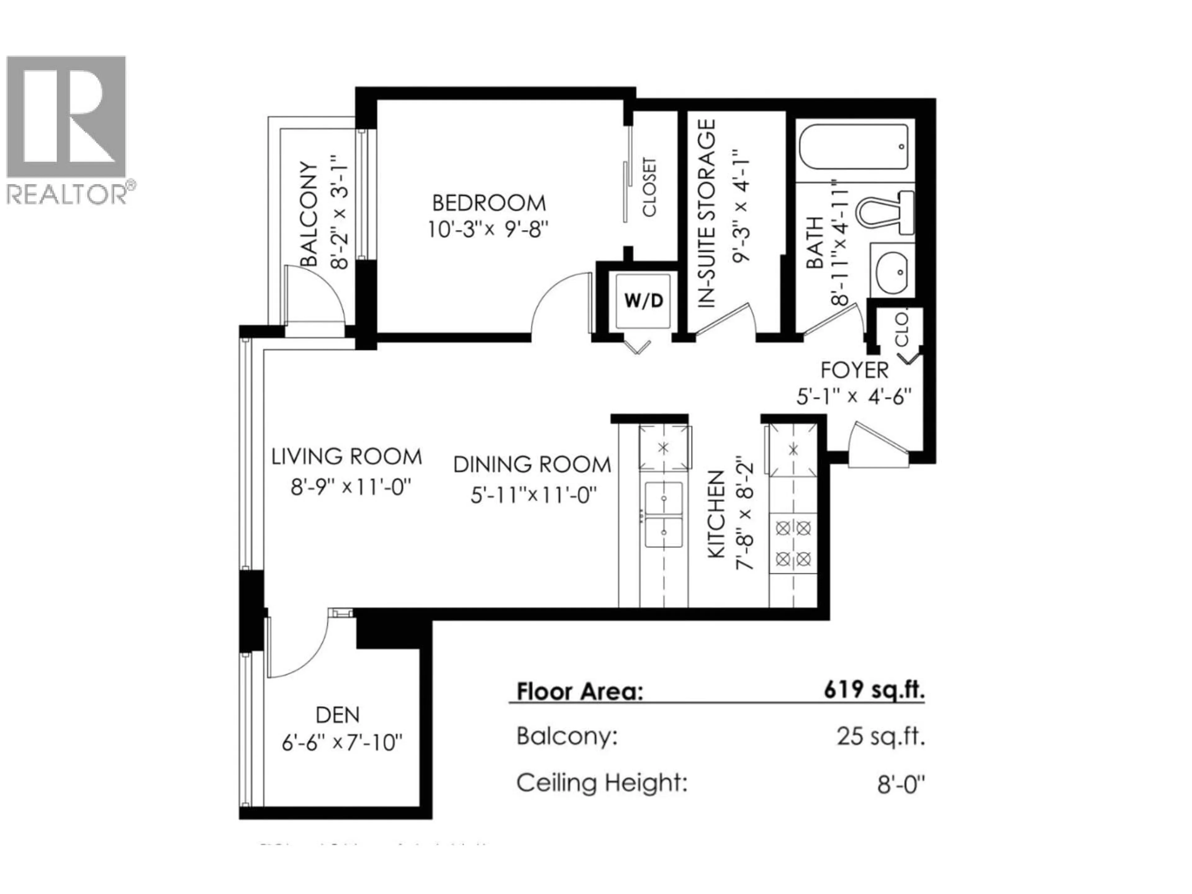 Floor plan for 2607 - 928 BEATTY STREET, Vancouver British Columbia V6Z3G6