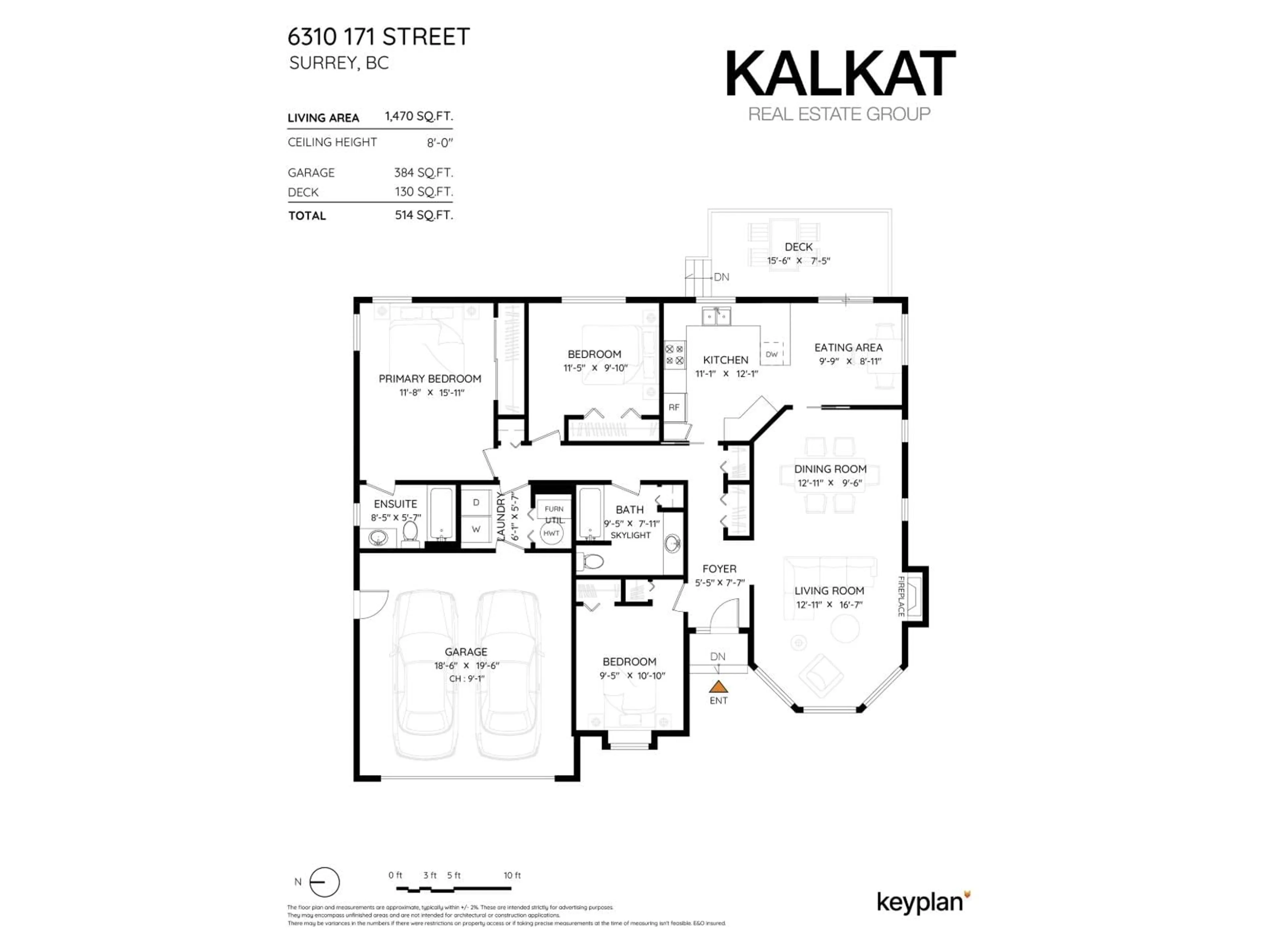 Floor plan for 6310 171 STREET, Surrey British Columbia V3S7K4