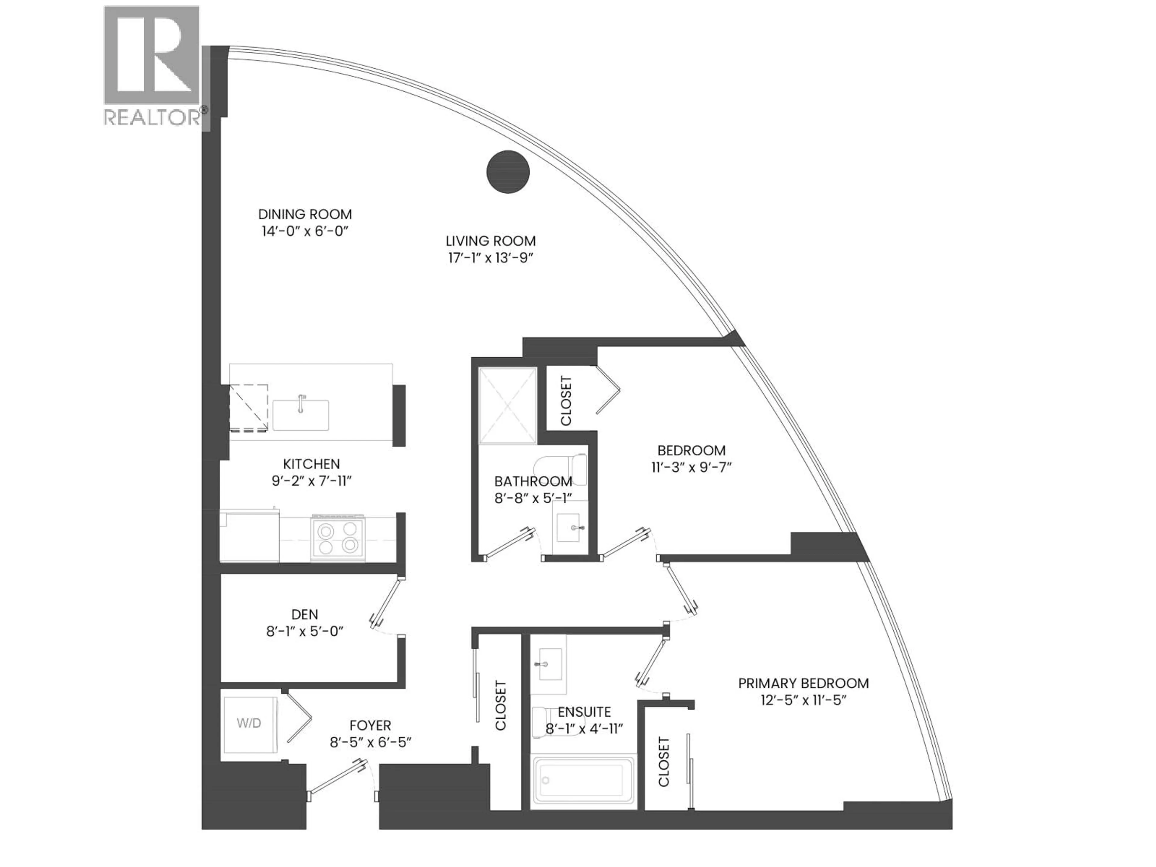Floor plan for 1506 - 1288 ALBERNI STREET, Vancouver British Columbia V6E4N5