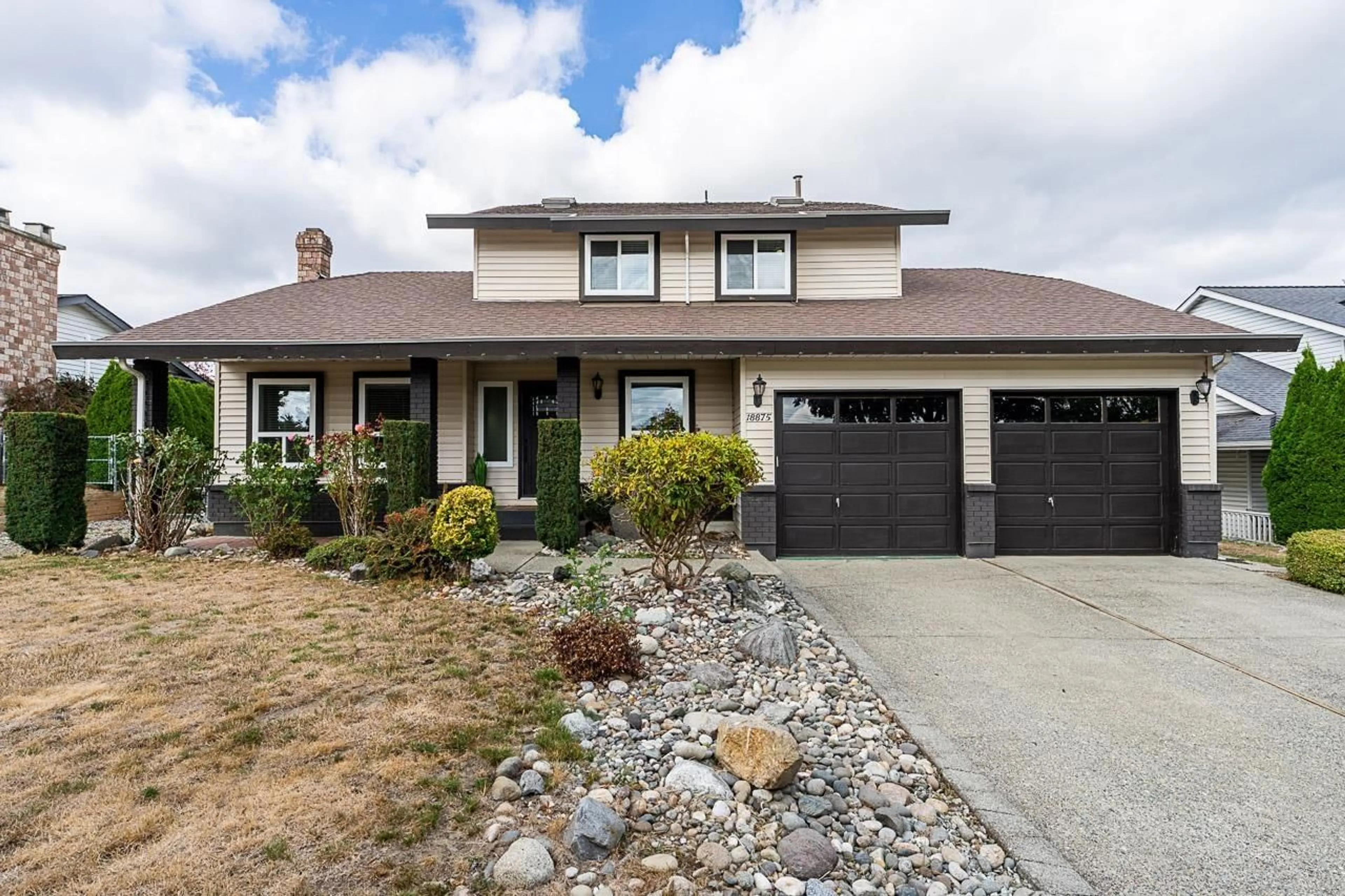 Home with vinyl exterior material, street for 18875 57 AVENUE, Surrey British Columbia V3S7M4