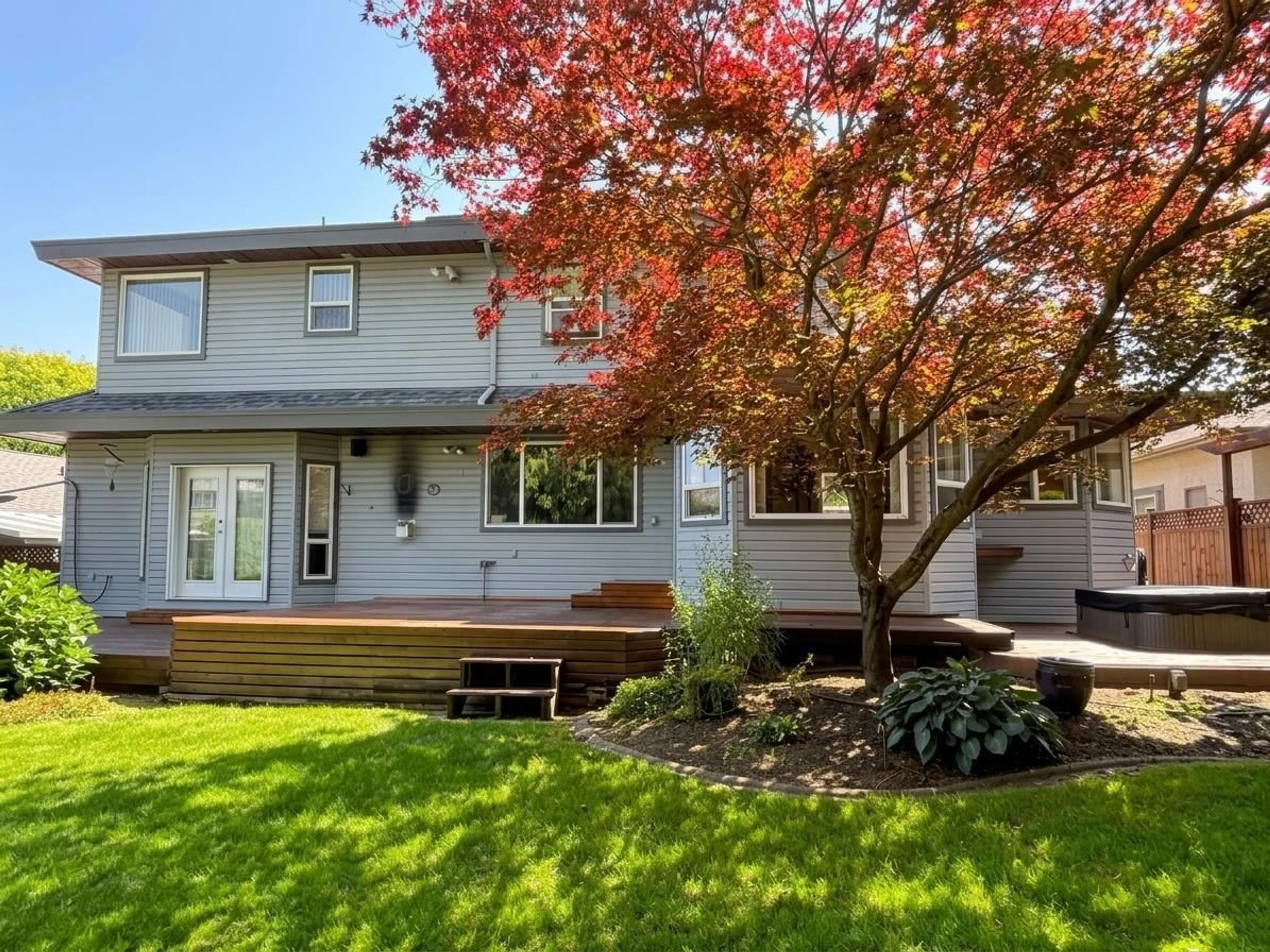 Home with vinyl exterior material, street for 4577 217 STREET, Langley British Columbia V3A9B7