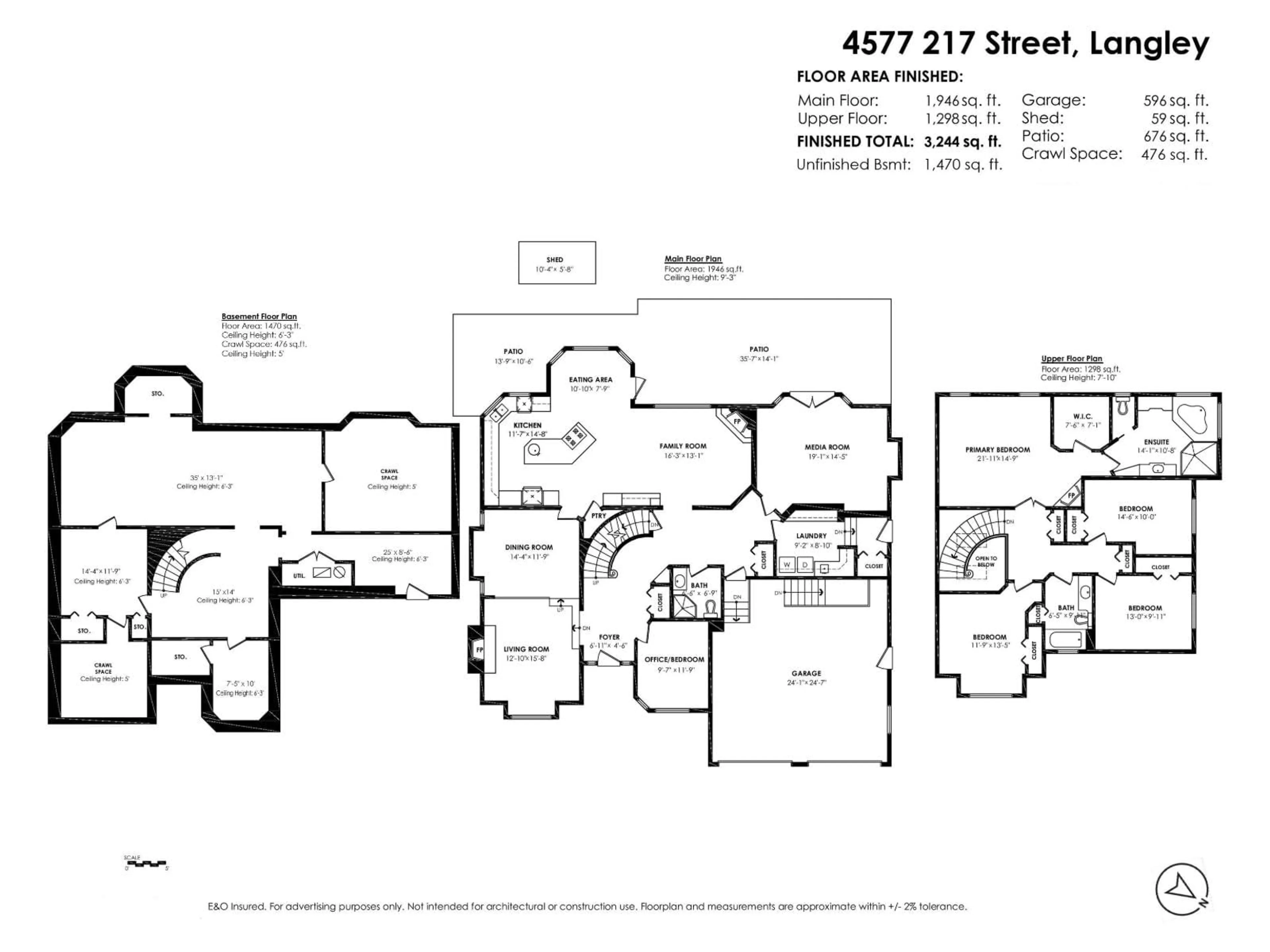 Floor plan for 4577 217 STREET, Langley British Columbia V3A9B7