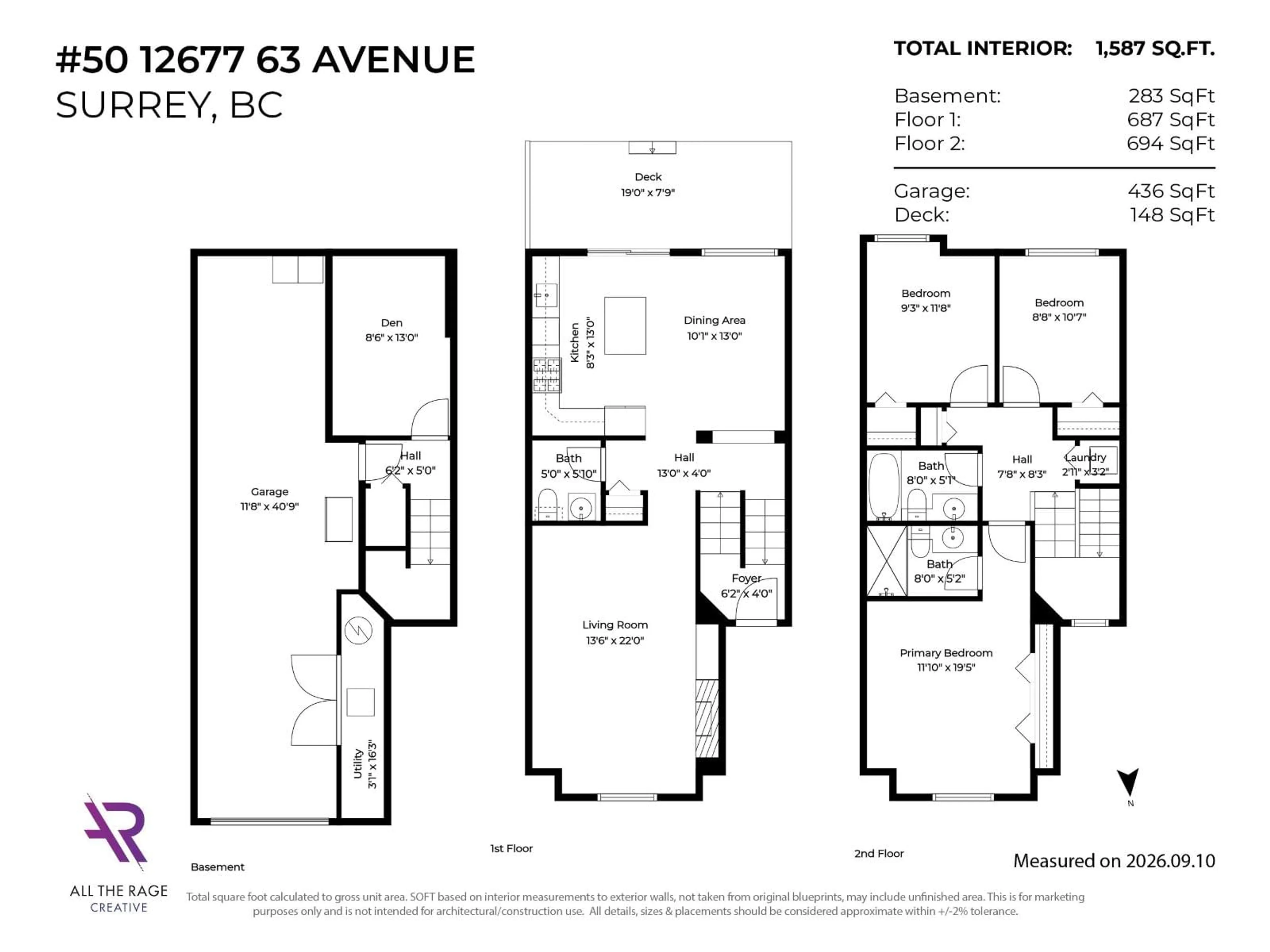 Floor plan for 50 - 12677 63 AVENUE, Surrey British Columbia V3X3T3