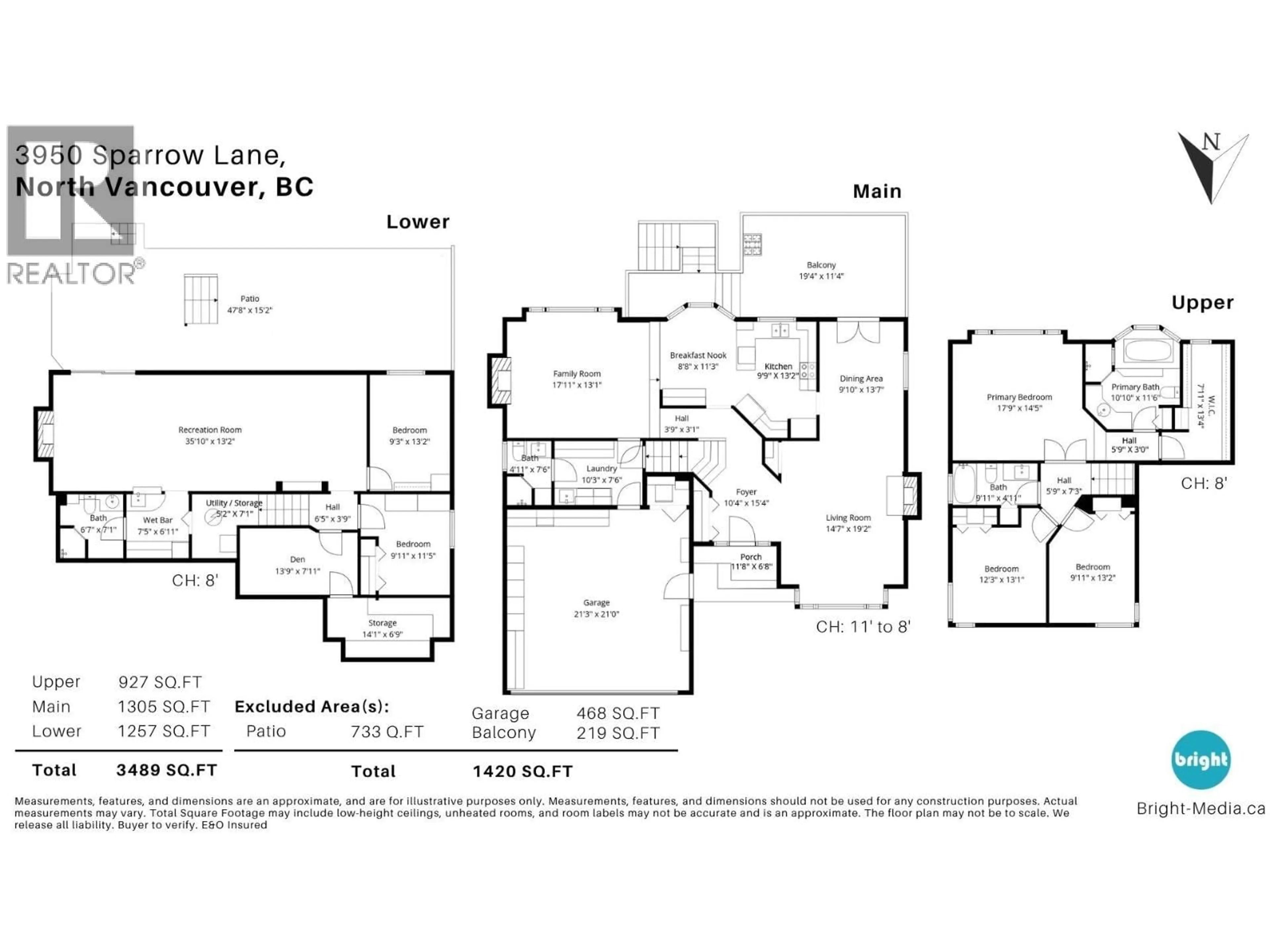 Floor plan for 3950 SPARROW LANE, North Vancouver British Columbia V7G2M8