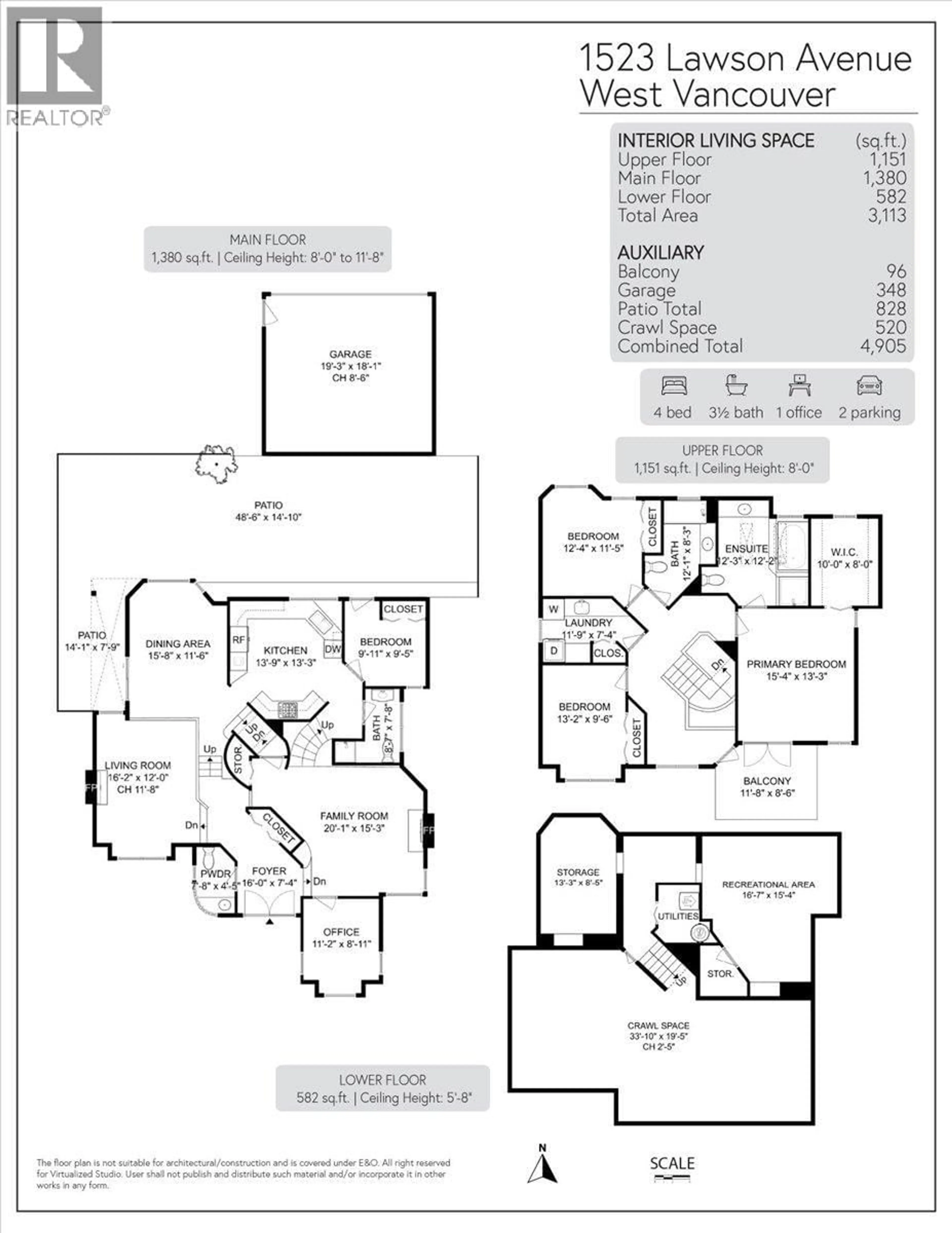 Floor plan for 1523 LAWSON AVENUE, West Vancouver British Columbia V7V2C8