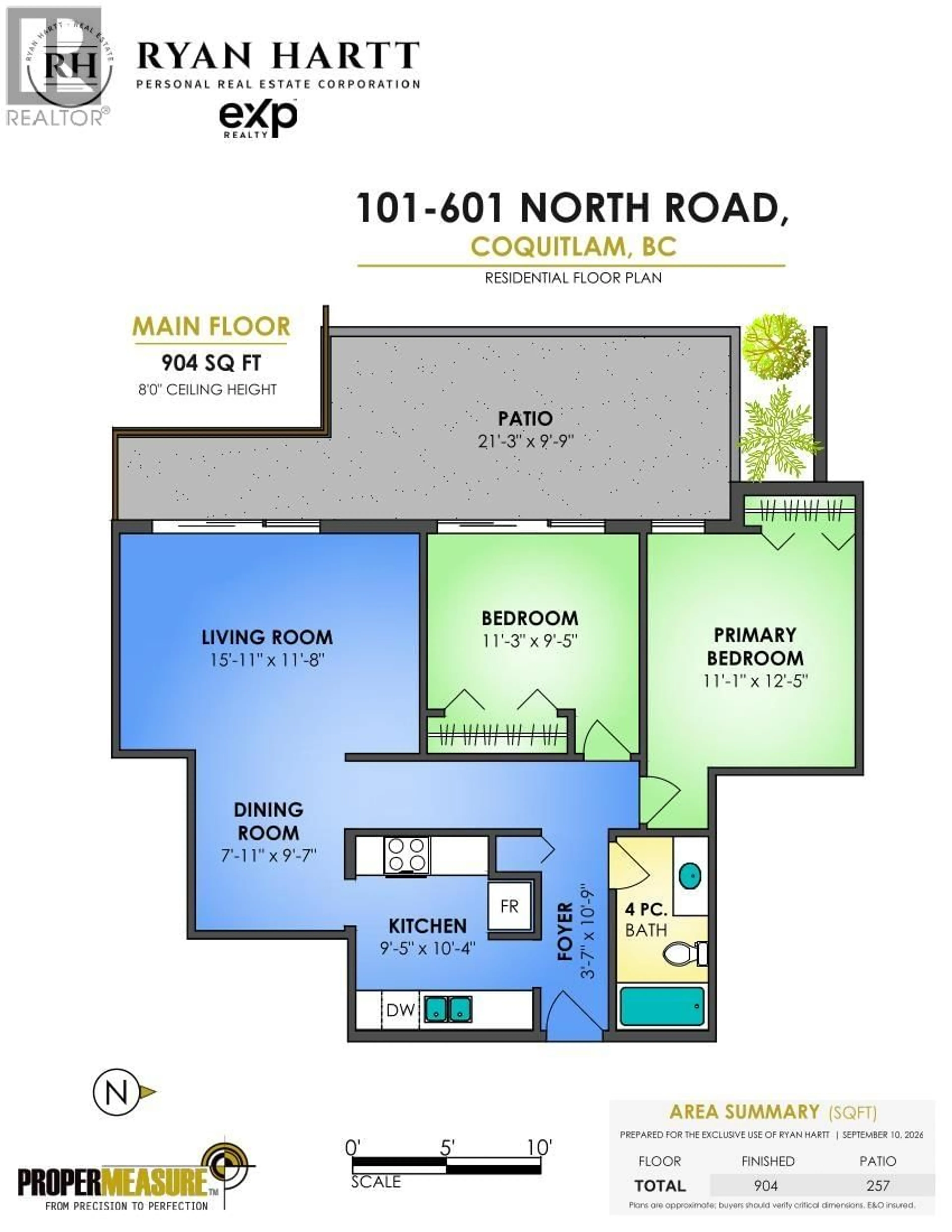 Floor plan for 101 - 601 NORTH ROAD, Coquitlam British Columbia V3J1P1