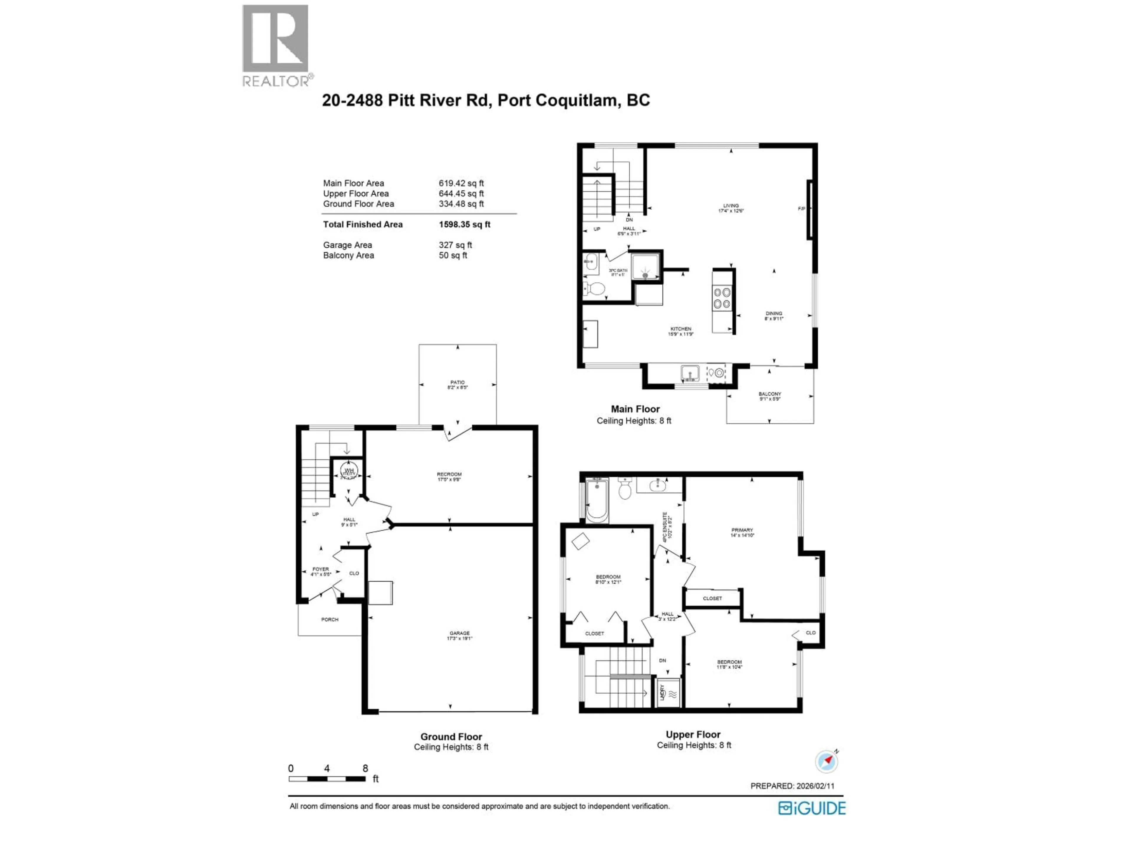 Floor plan for 20 - 2488 PITT RIVER ROAD, Port Coquitlam British Columbia V3C1R9