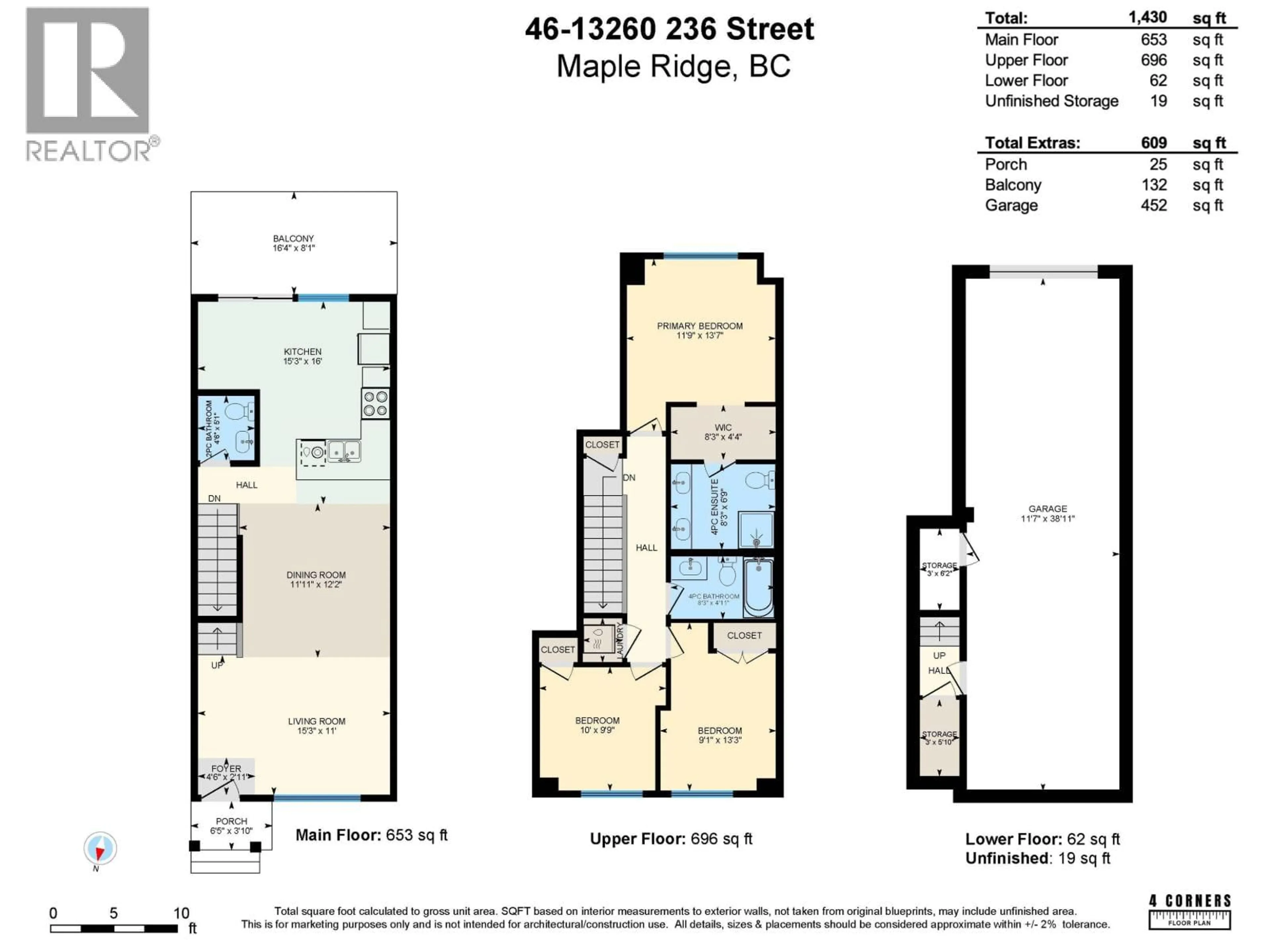 Floor plan for 46 - 13260 236 STREET, Maple Ridge British Columbia V4R0G6