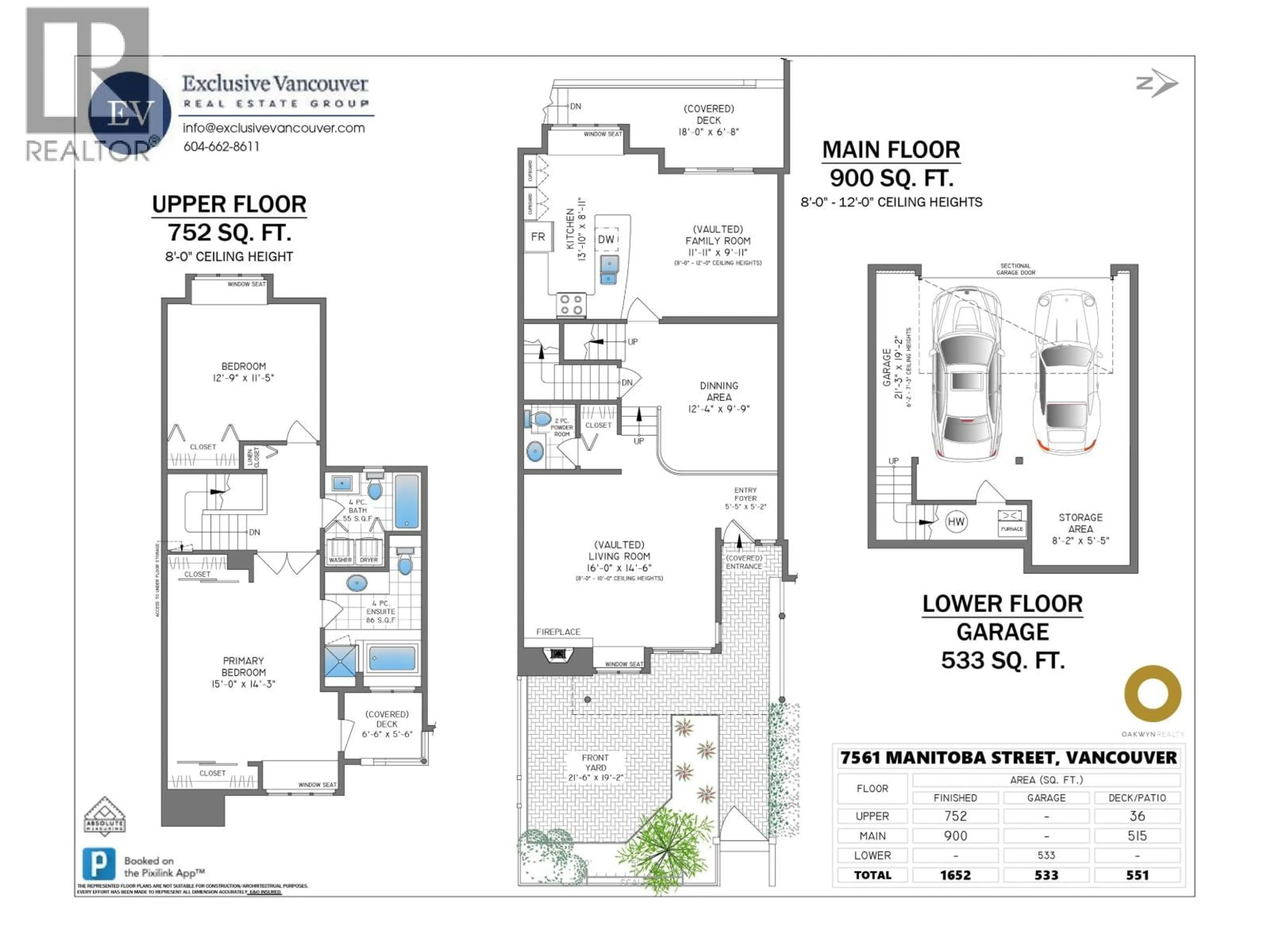 Floor plan for 7561 MANITOBA STREET, Vancouver British Columbia V5X4S9
