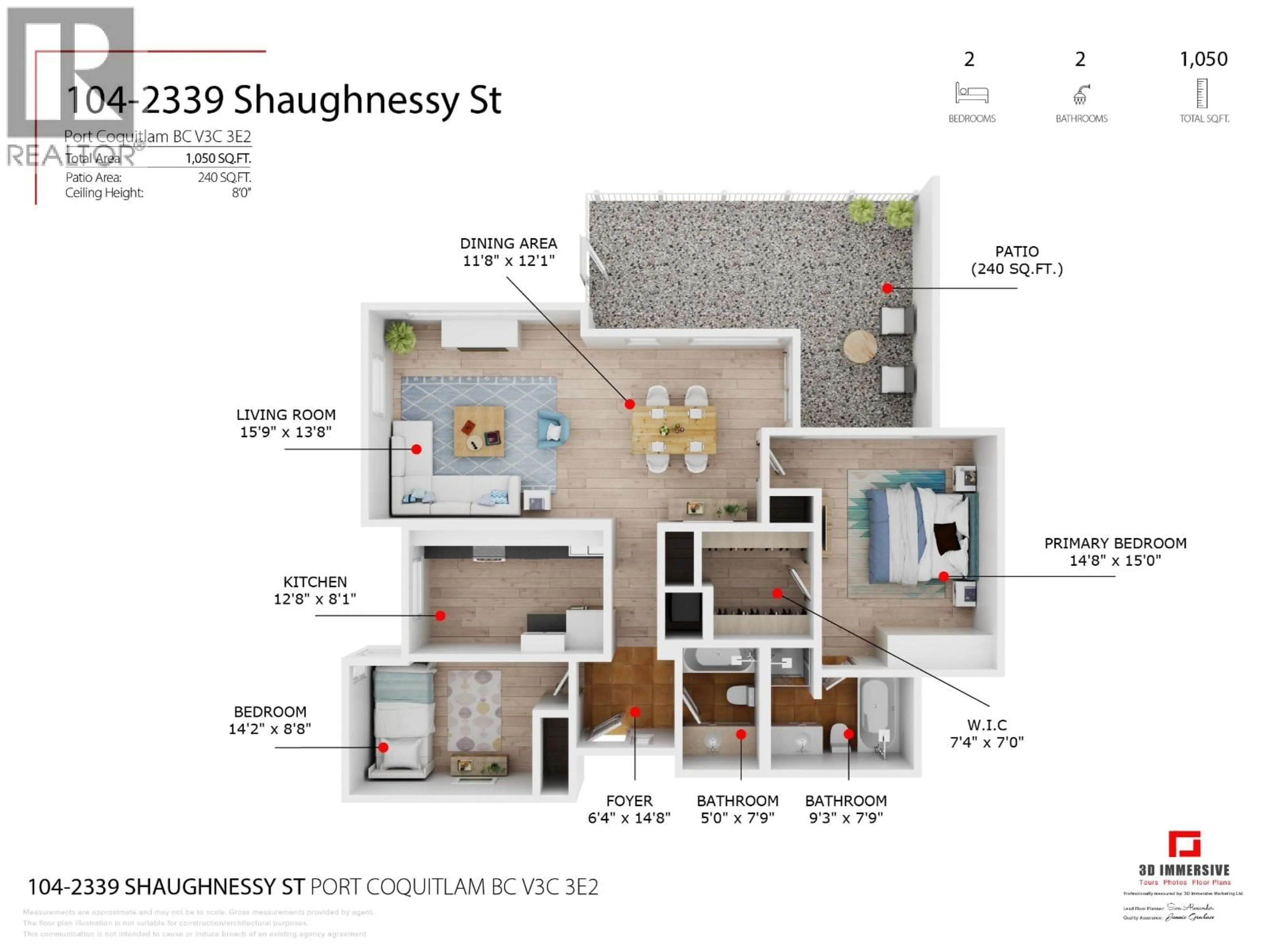 Floor plan for 104 - 2339 SHAUGHNESSY STREET, Port Coquitlam British Columbia V3C3E2