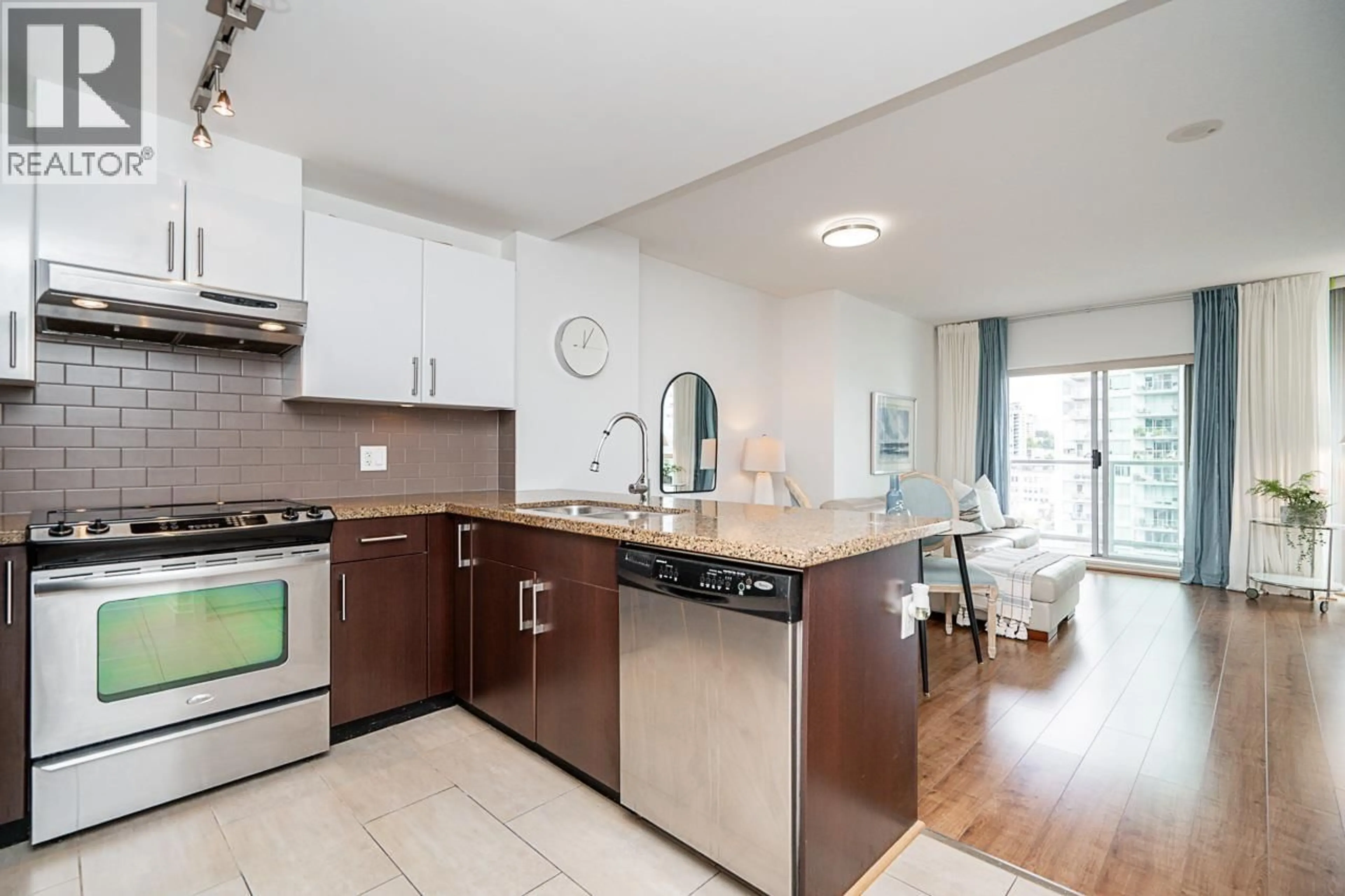 Open concept kitchen, unknown for 1407 - 14 BEGBIE STREET, New Westminster British Columbia V3M0C4