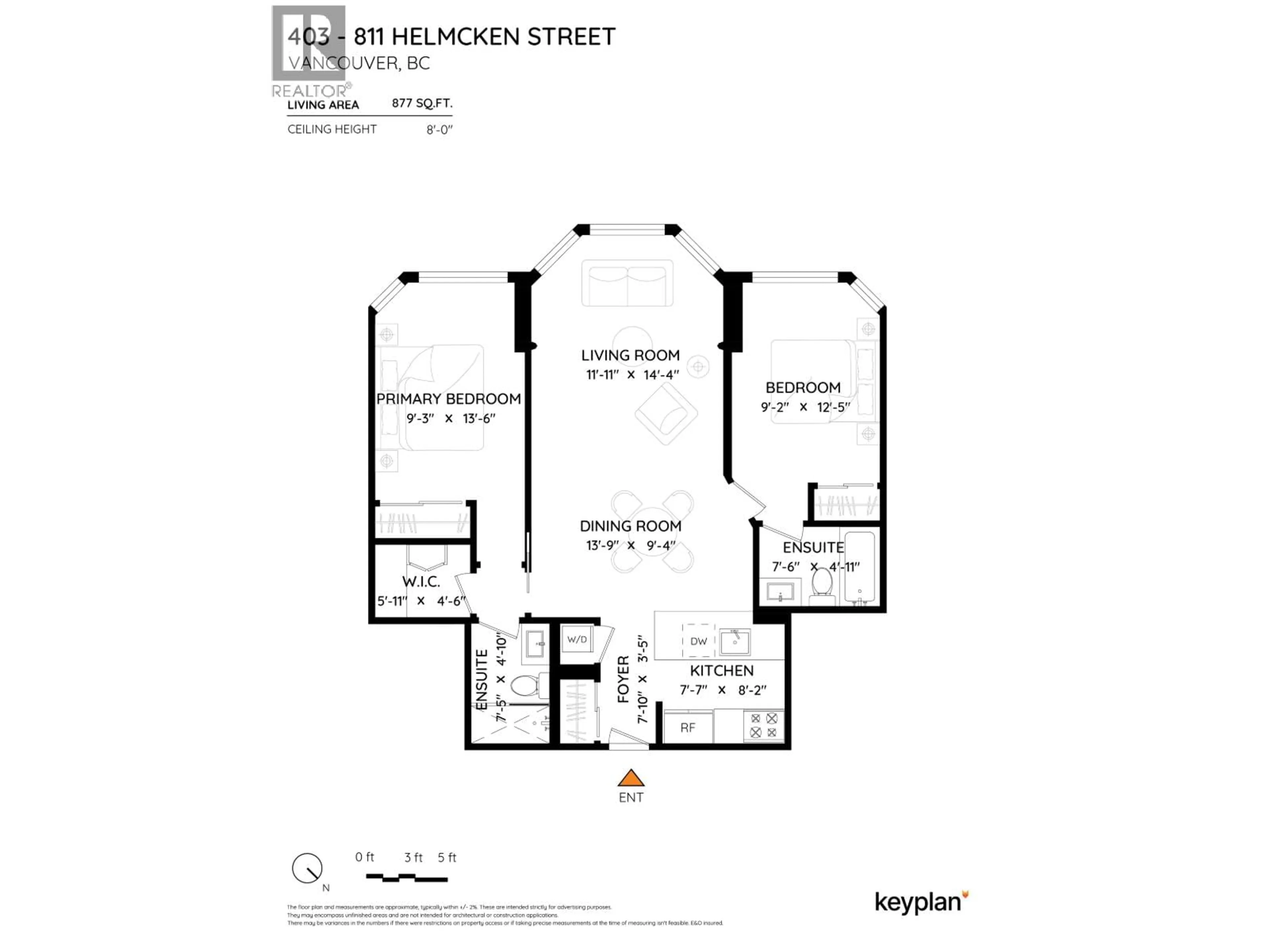 Floor plan for 403 - 811 HELMCKEN STREET, Vancouver British Columbia V6Z1B1