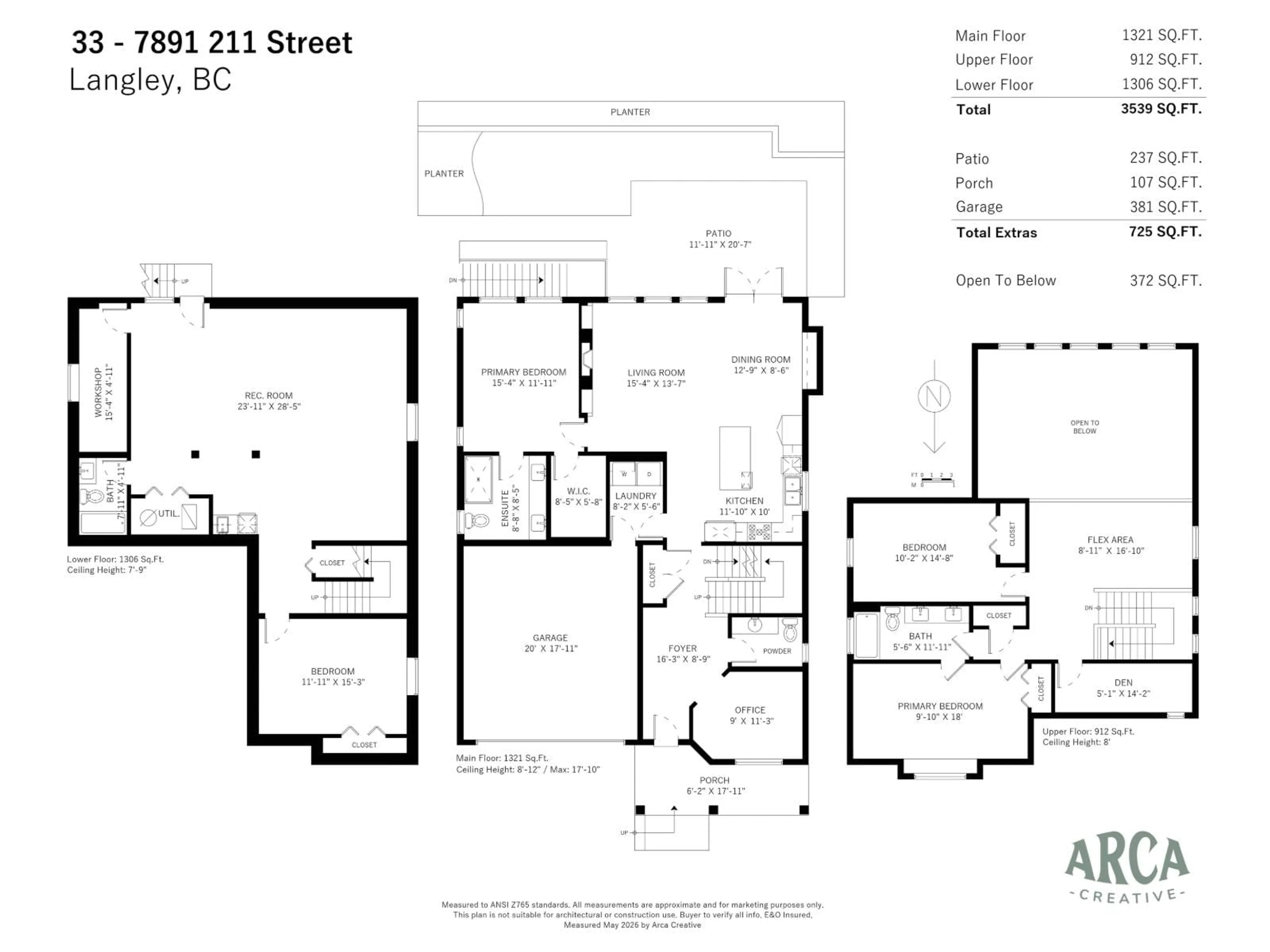 Floor plan for 33 - 7891 211 STREET, Langley British Columbia V2Y0L5