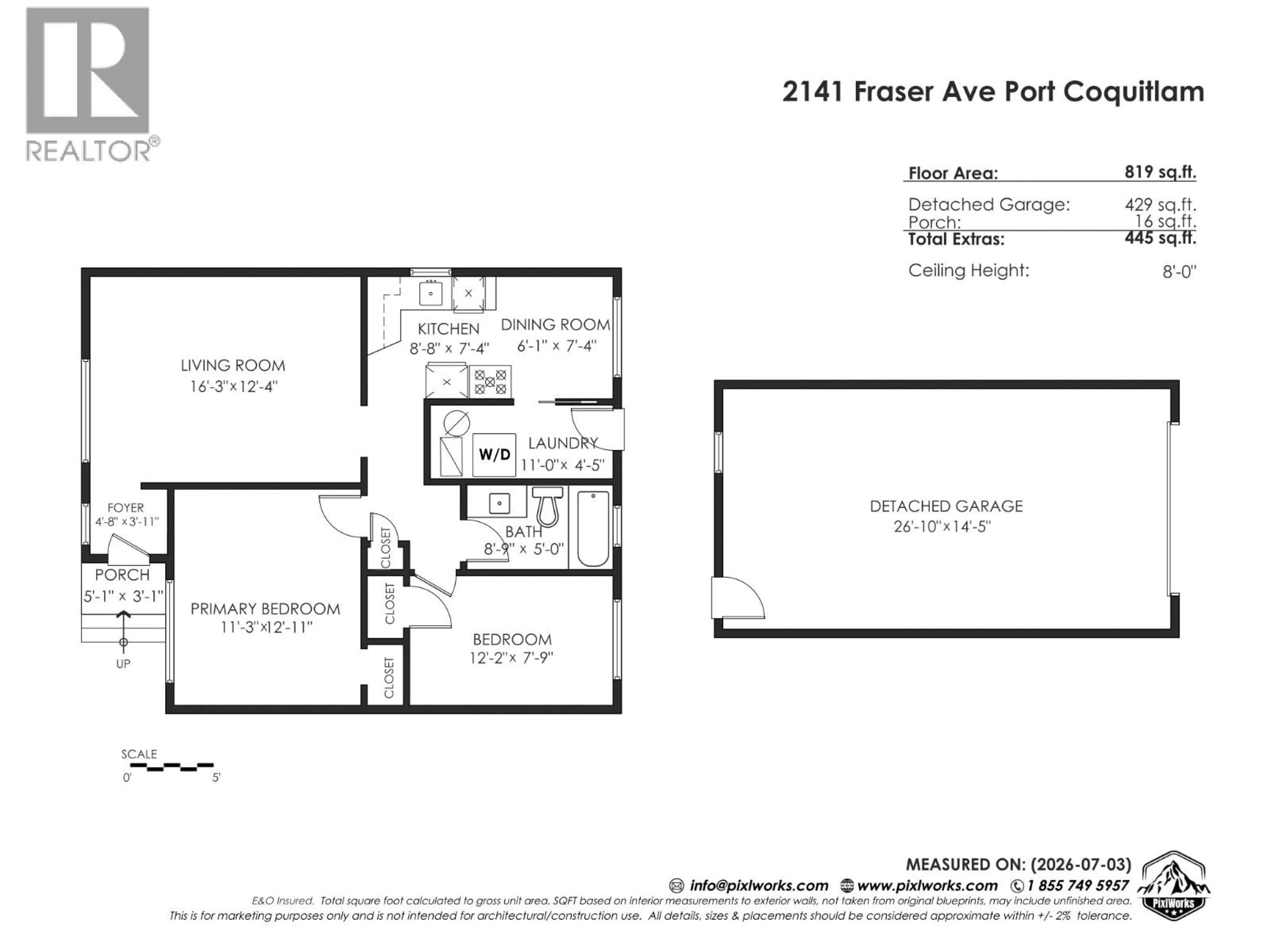 Floor plan for 2141 FRASER AVENUE, Port Coquitlam British Columbia V3B1N7
