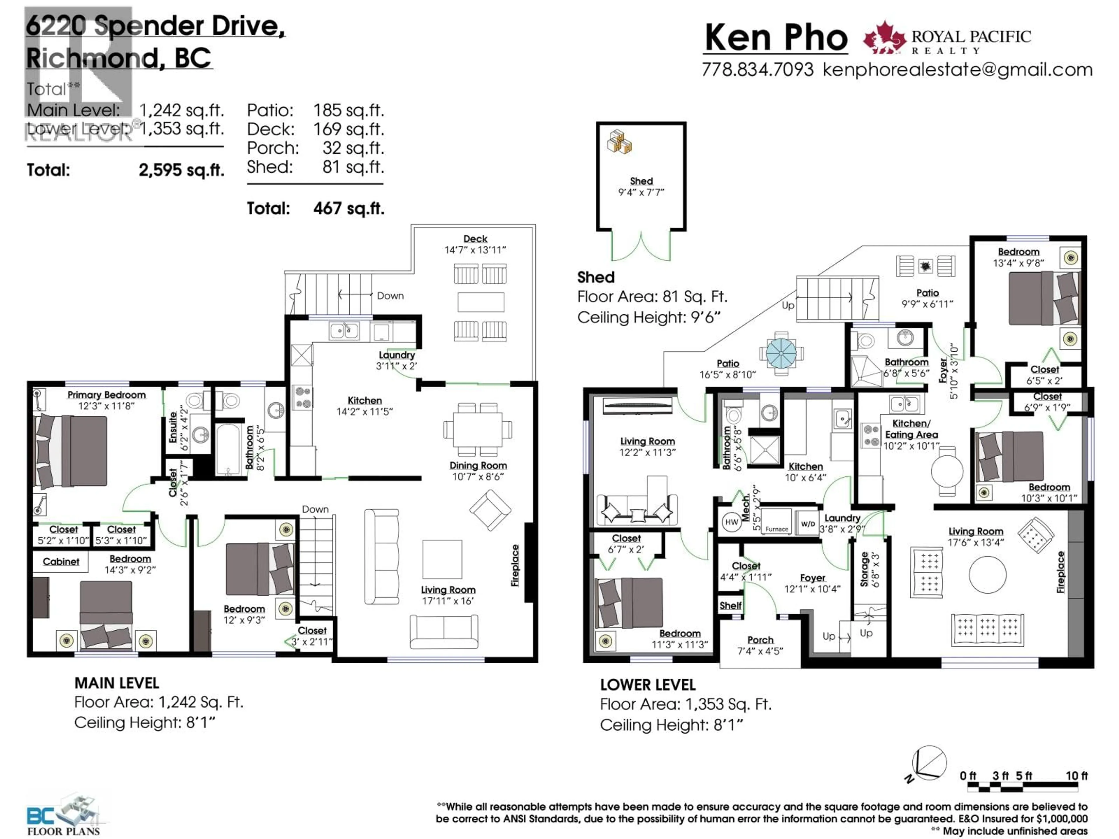 Floor plan for 6220 SPENDER DRIVE, Richmond British Columbia V7E4C2