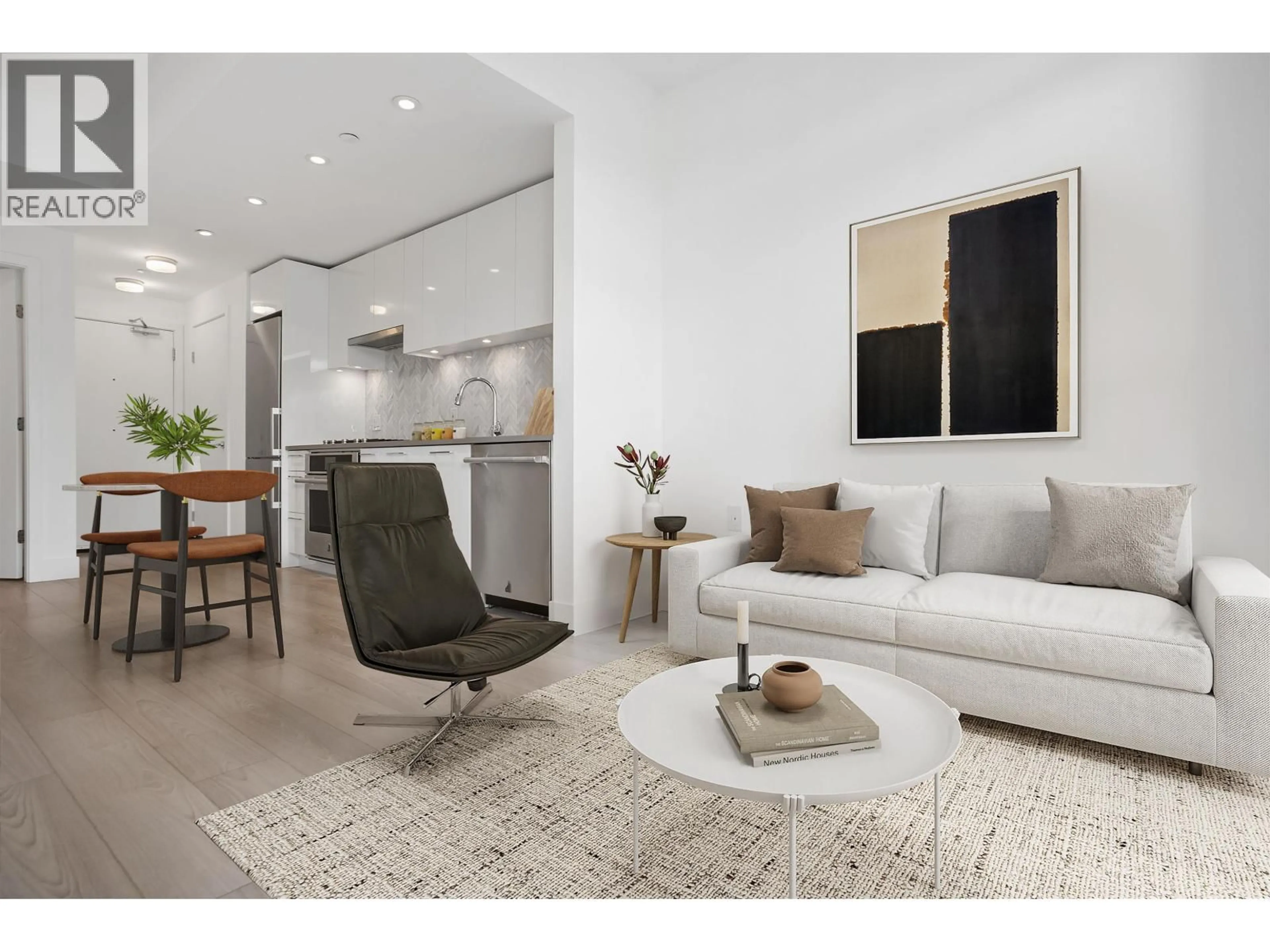 Living room with furniture, unknown for 602 - 3581 KENT AVENUE NORTH, Vancouver British Columbia V5S0H6