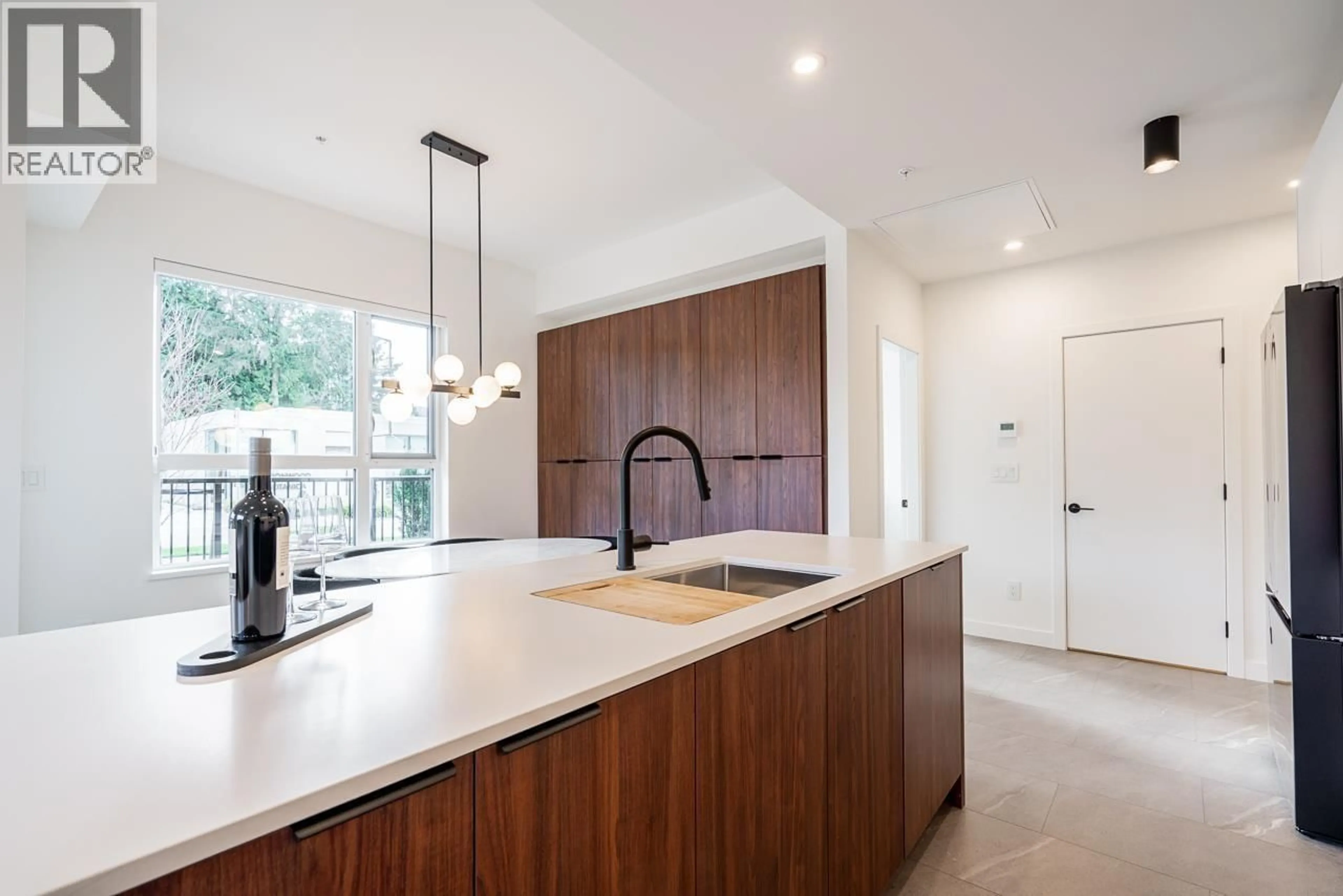 Contemporary kitchen, ceramic/tile floor for 110 - 623 KEMSLEY AVENUE, Coquitlam British Columbia V3J0L8