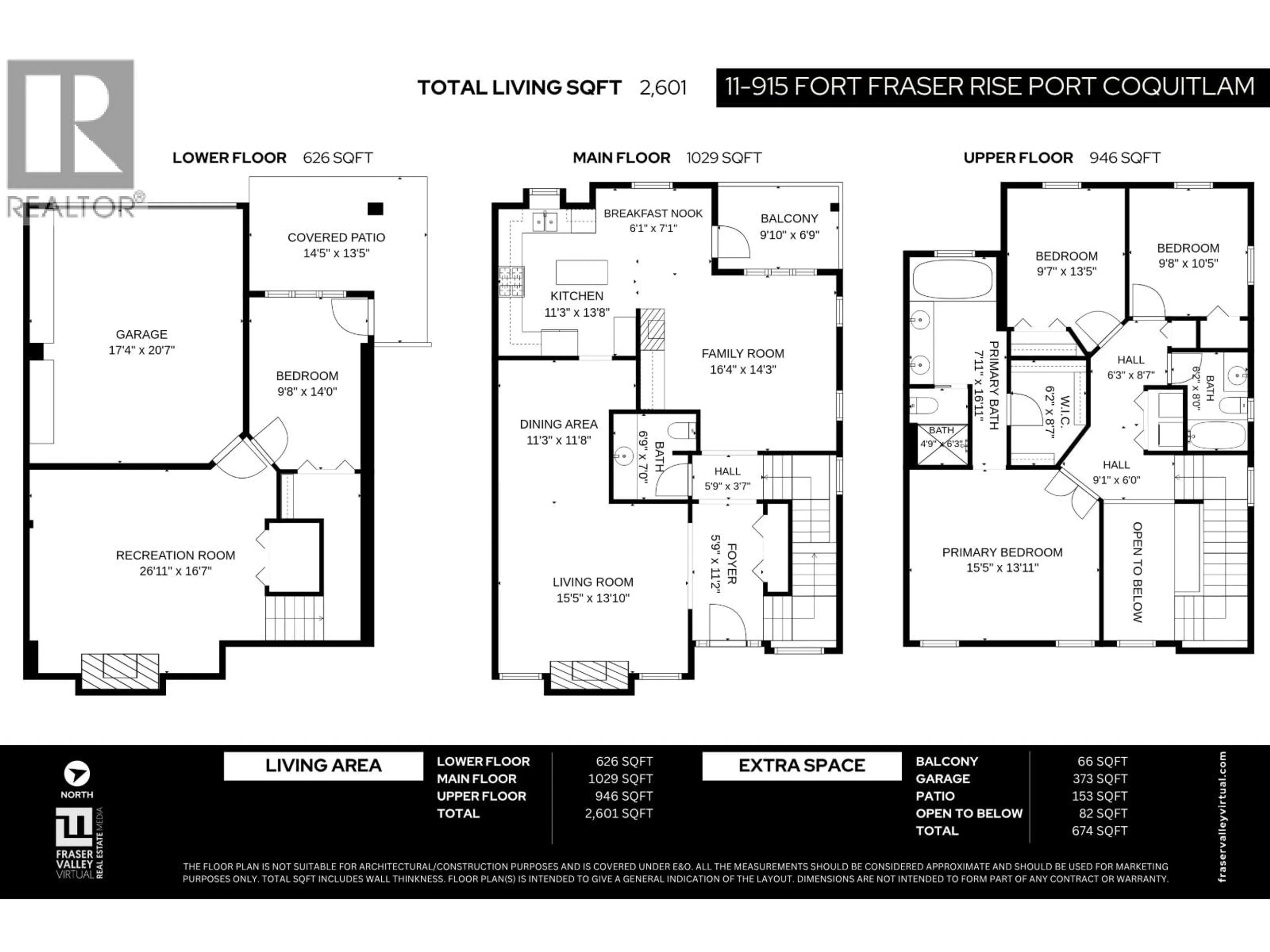 Floor plan for 11 - 915 FORT FRASER RISE, Port Coquitlam British Columbia V3C6K3