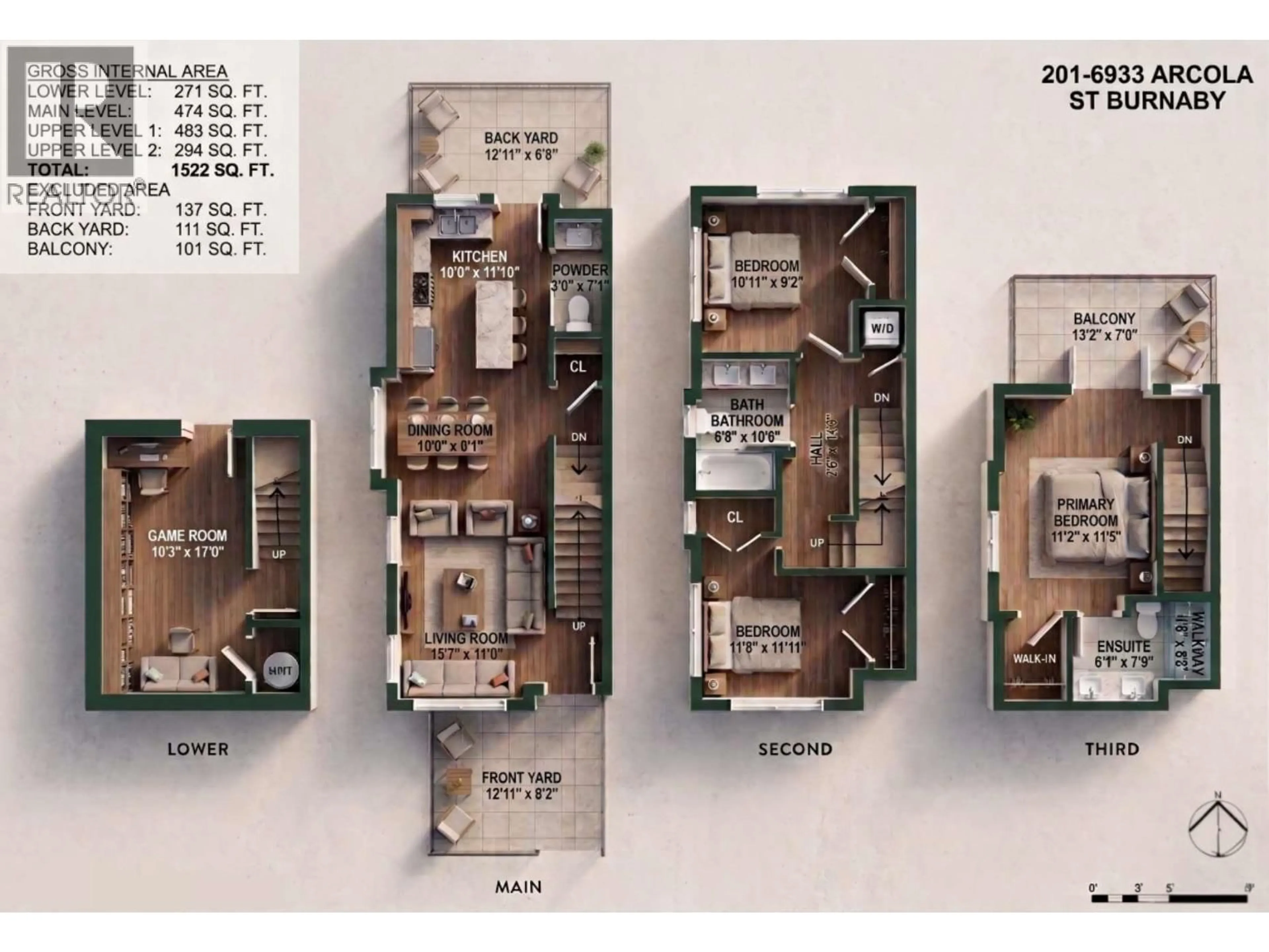 Floor plan for 201 - 6933 ARCOLA STREET, Burnaby British Columbia V5E1H5