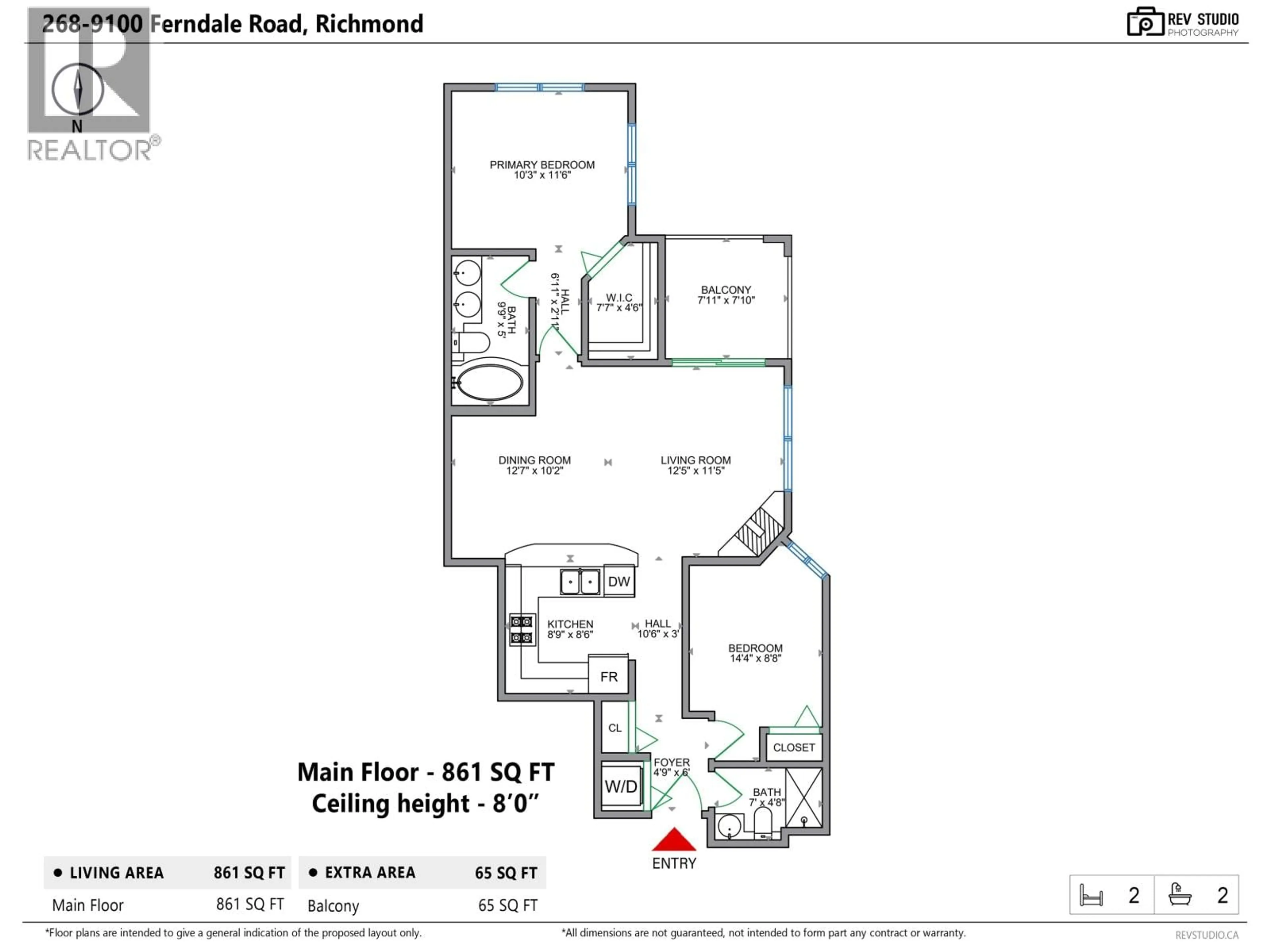 Floor plan for 268 - 9100 FERNDALE ROAD, Richmond British Columbia V6Y4L1