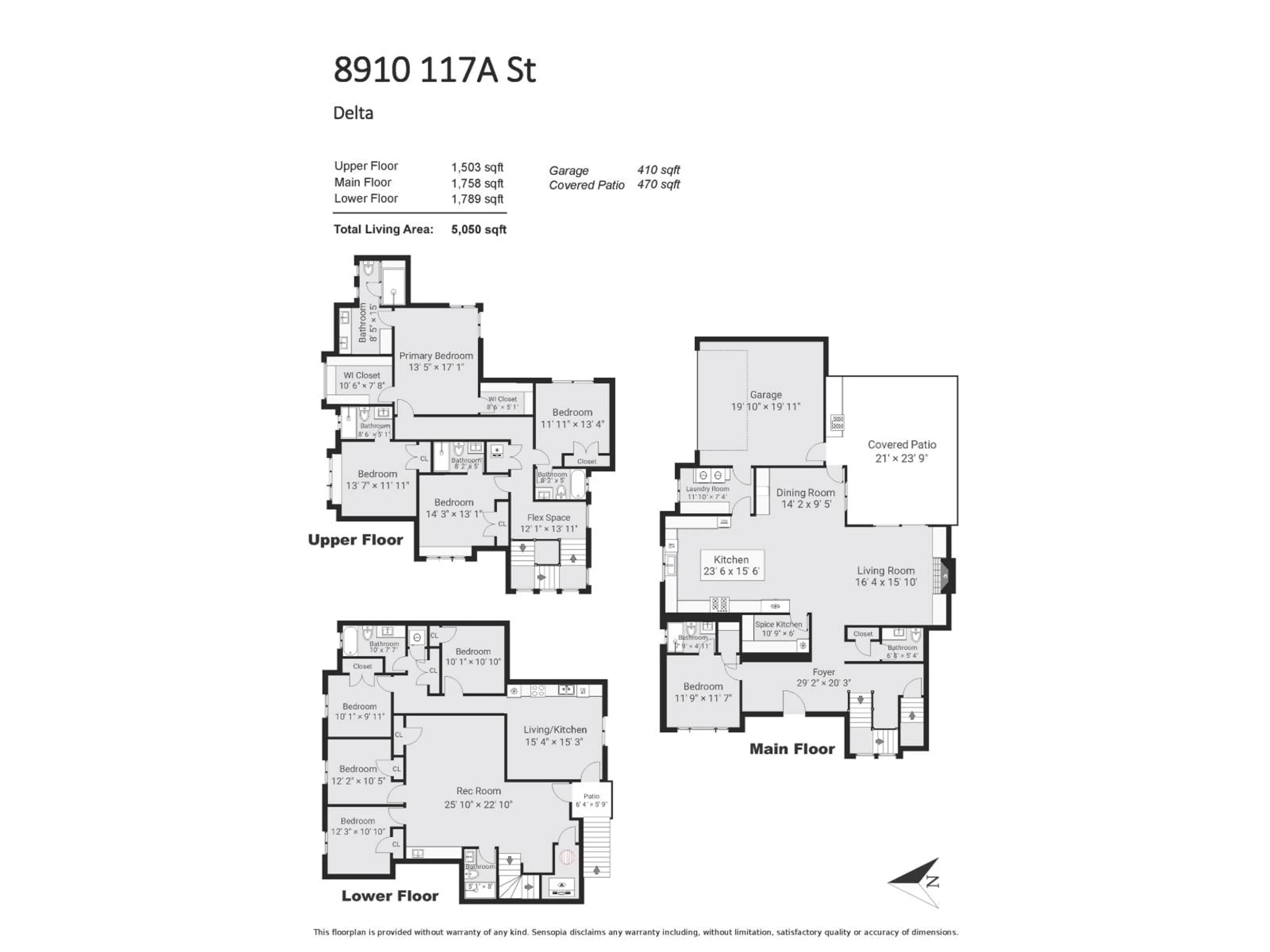 Floor plan for 8910 117A STREET, Delta British Columbia V4C6C8