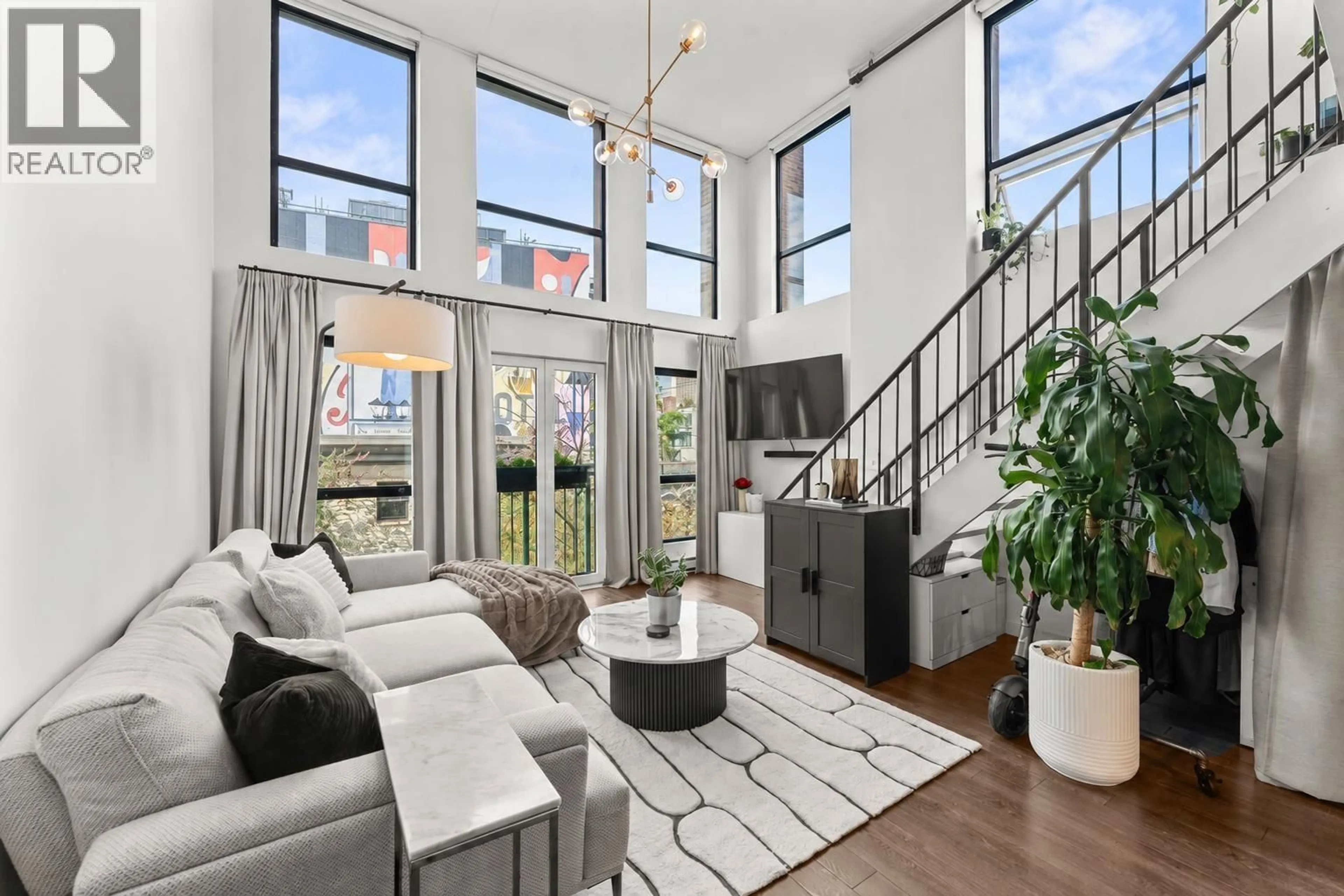 Living room with furniture, unknown for 401 - 1 CORDOVA STREET, Vancouver British Columbia V6A4M3