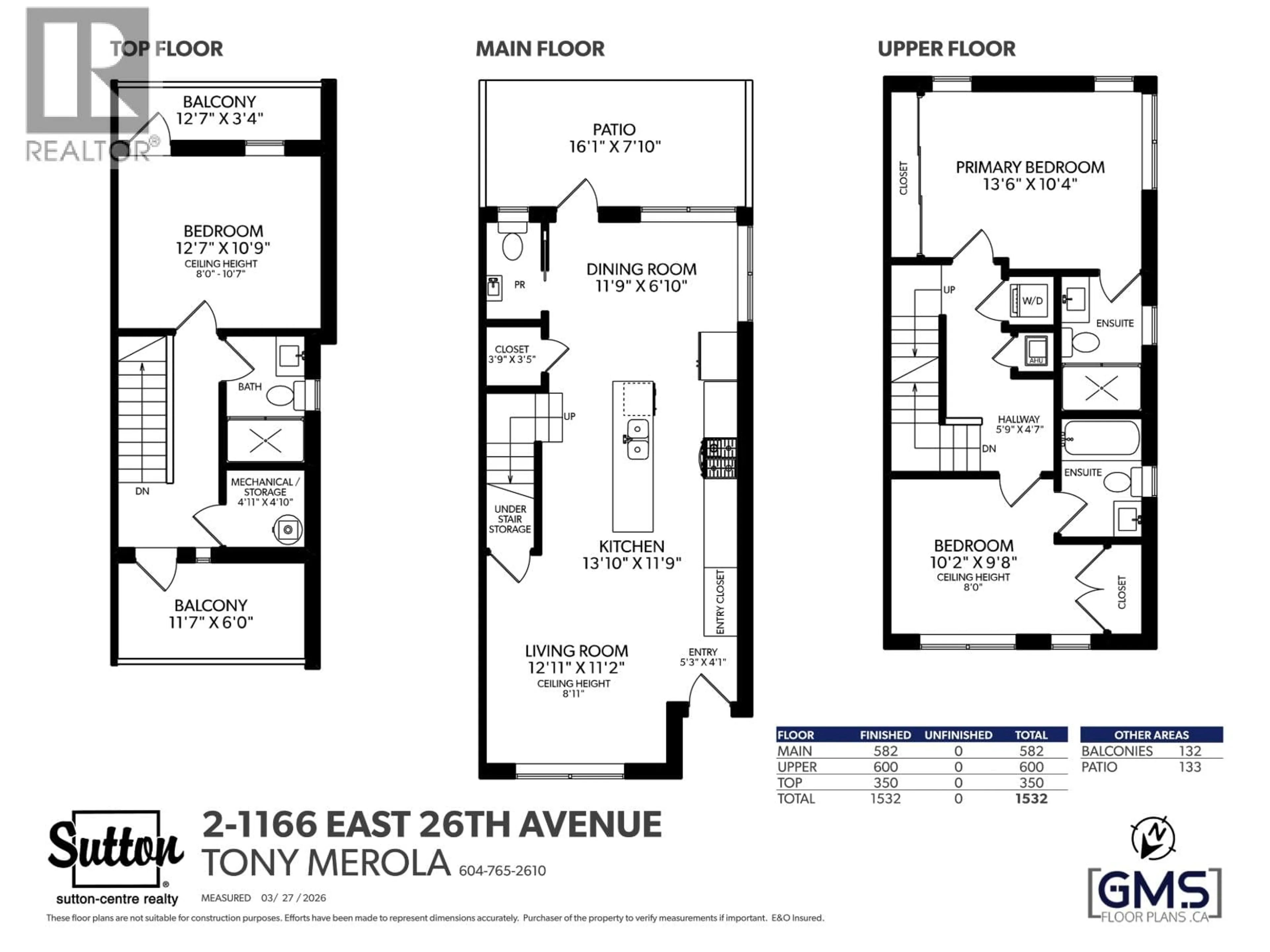 Floor plan for 2 - 1166 26TH AVENUE, Vancouver British Columbia V5V2J7