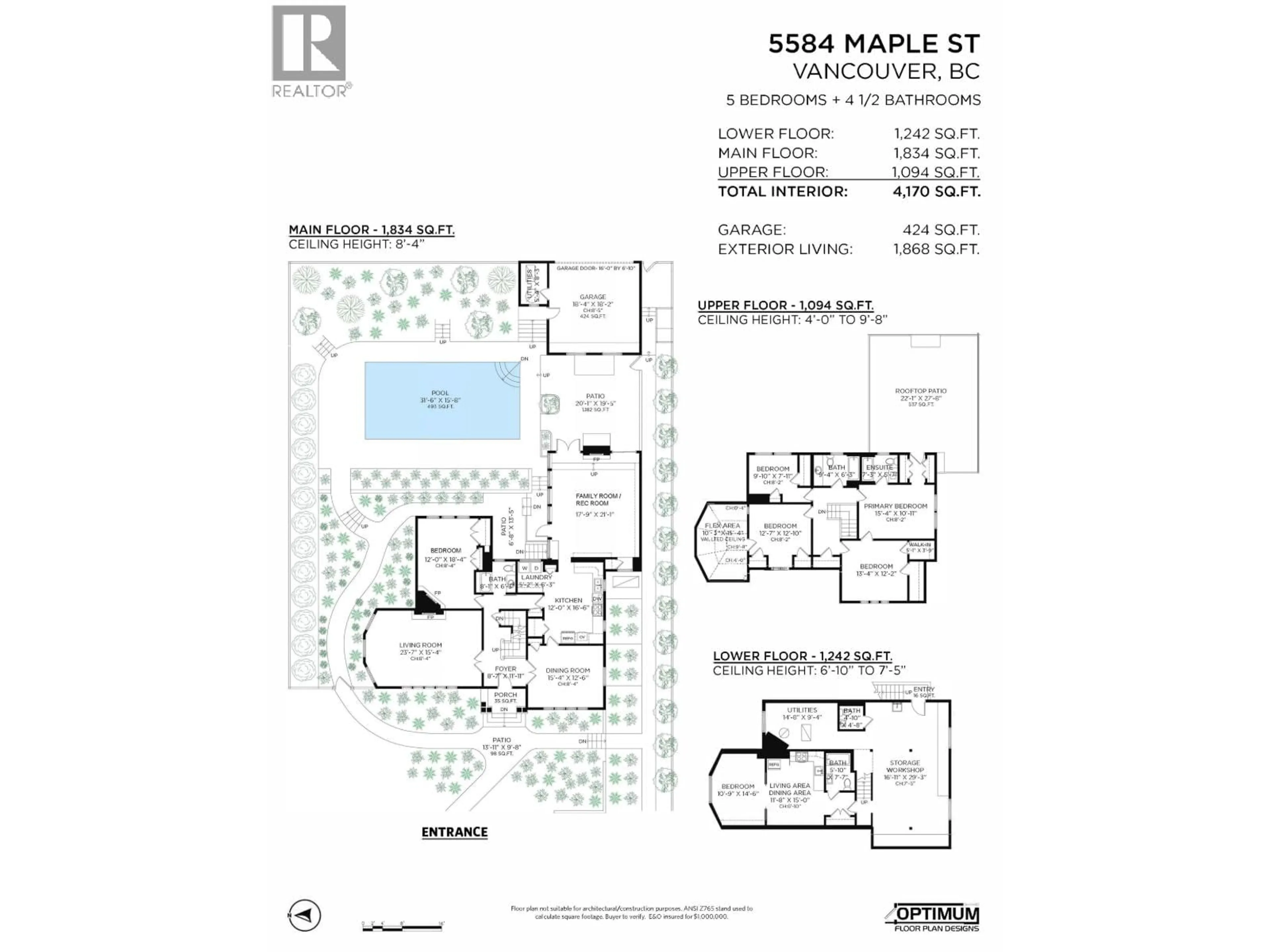 Floor plan for 5584 MAPLE STREET, Vancouver British Columbia V6M3T7