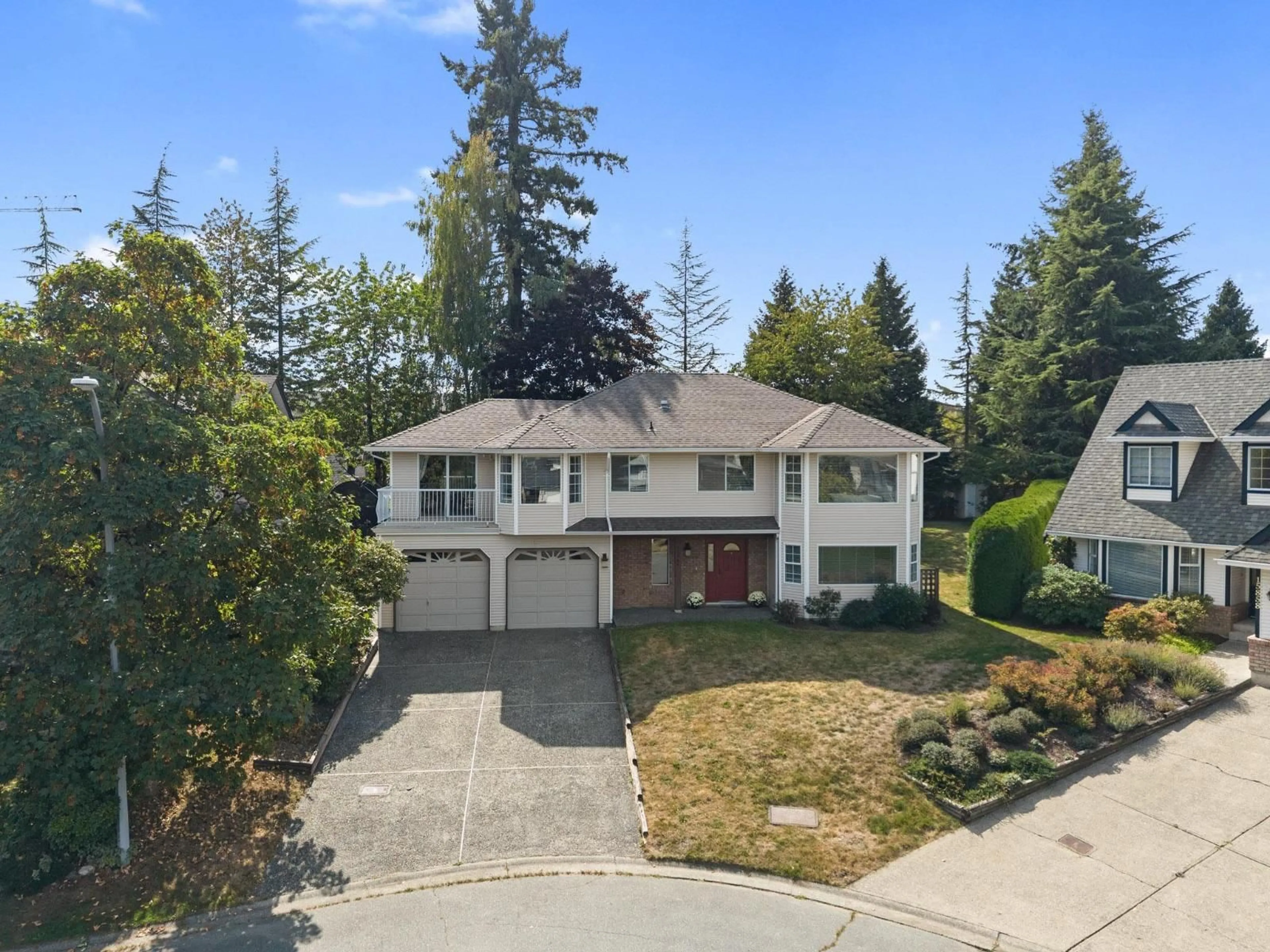 A pic from outside/outdoor area/front of a property/back of a property/a pic from drone, street for 15866 91 AVENUE, Surrey British Columbia V4N2X4