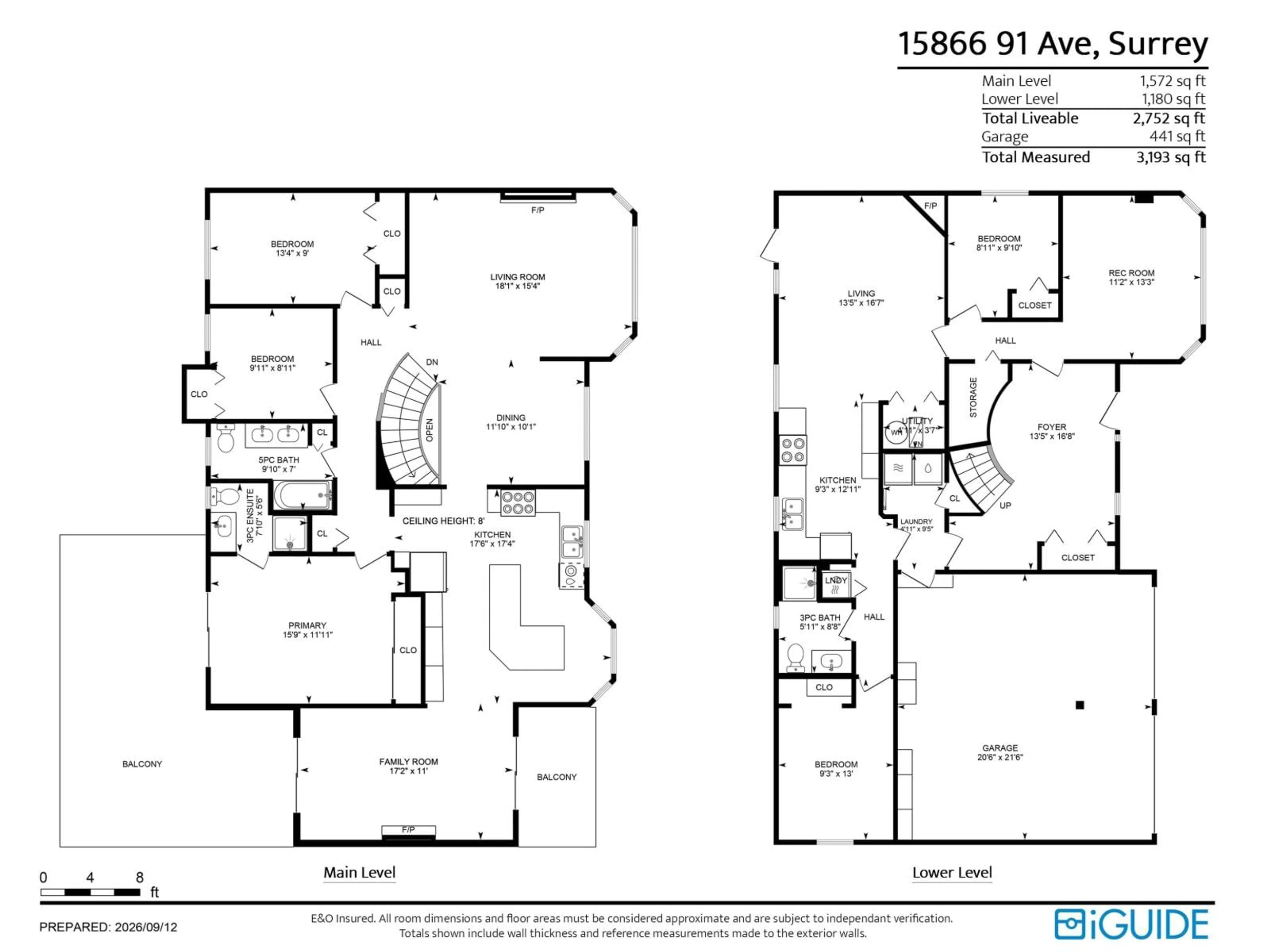 Floor plan for 15866 91 AVENUE, Surrey British Columbia V4N2X4