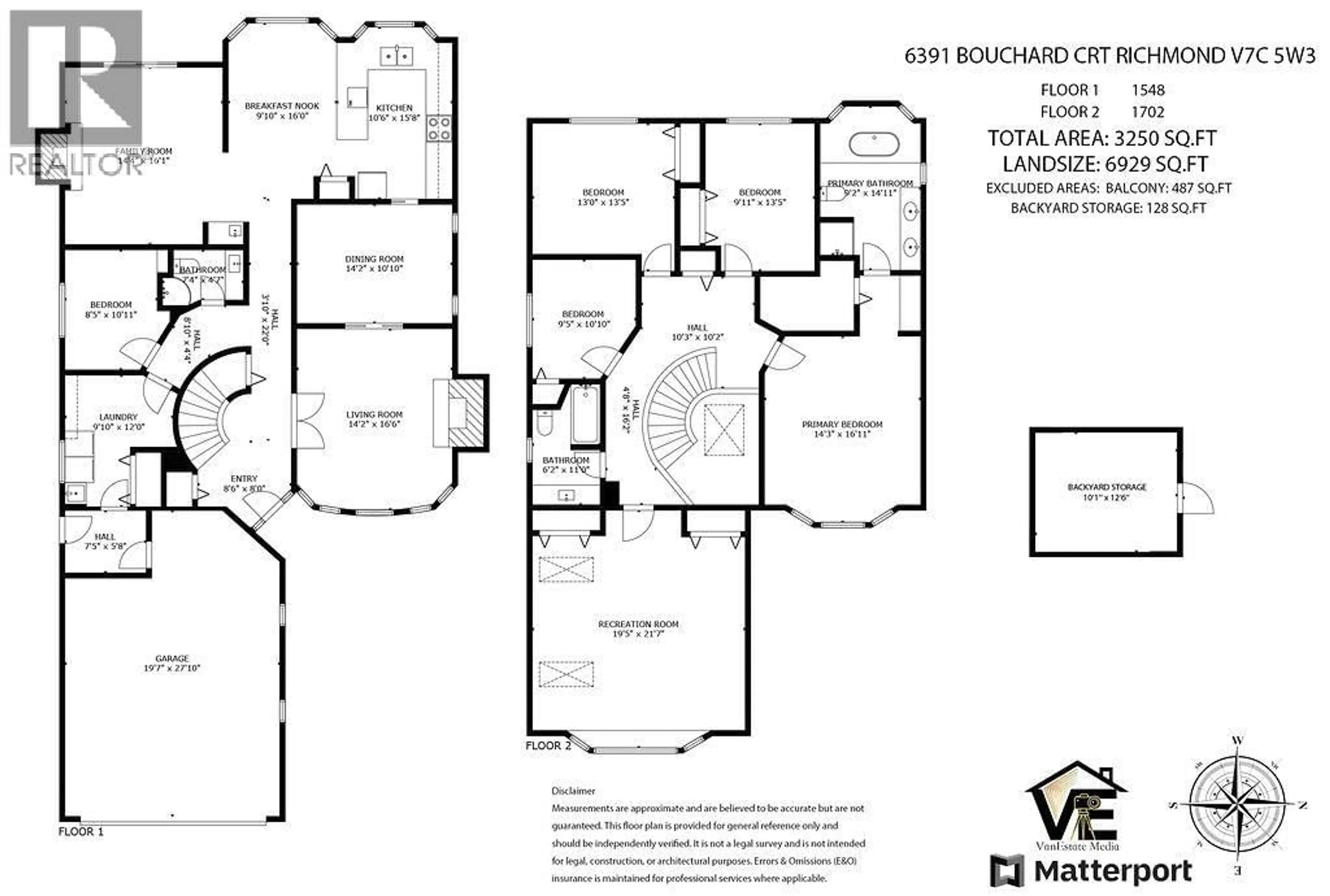 Floor plan for 6391 BOUCHARD COURT, Richmond British Columbia V7C5W3