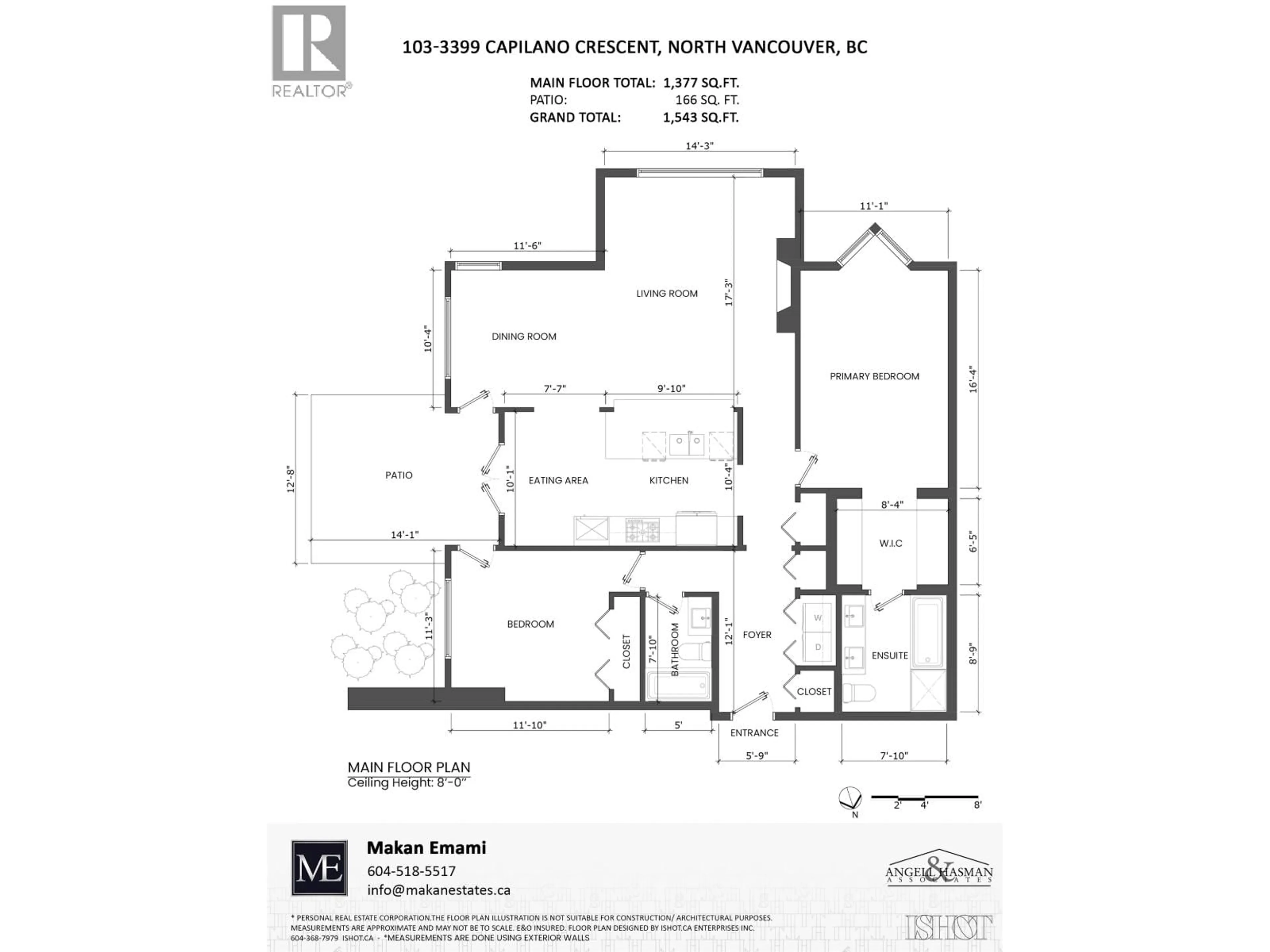 Floor plan for 103 - 3399 CAPILANO CRESCENT, North Vancouver British Columbia V7R4W7