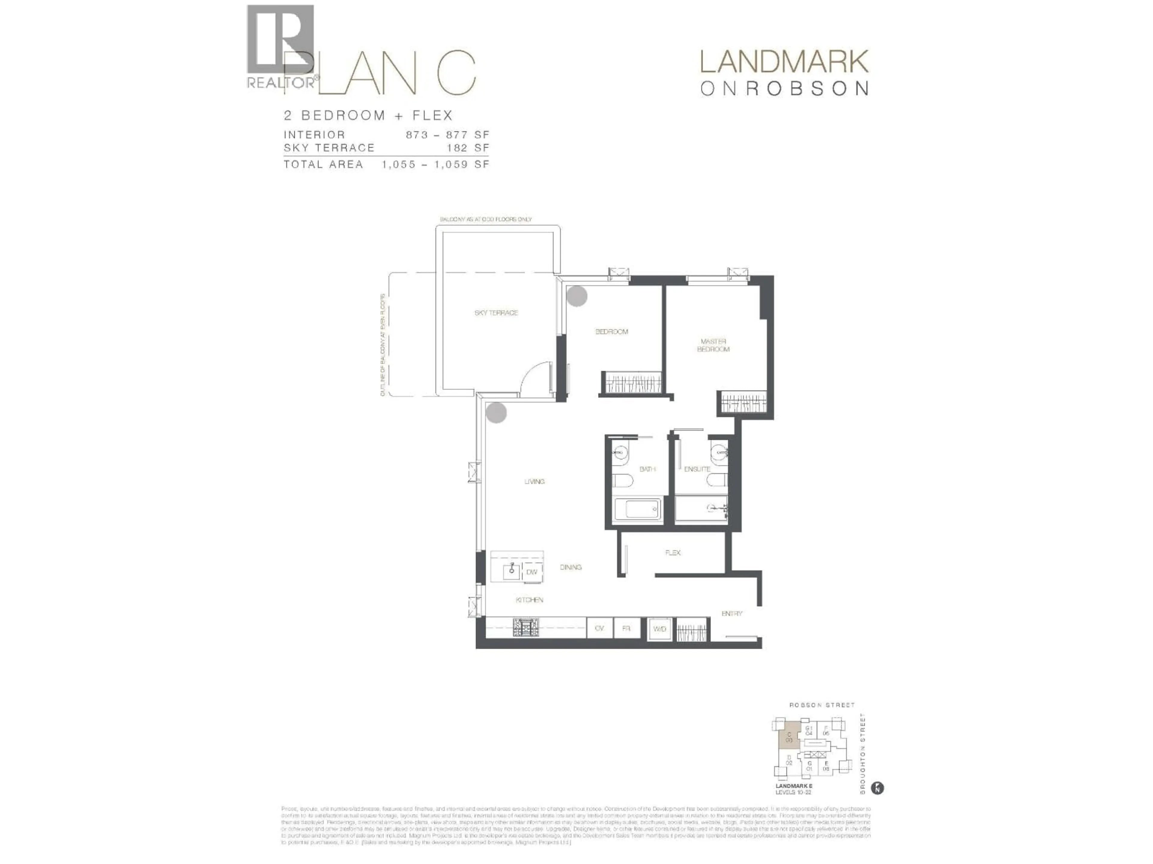 Floor plan for 1303 - 1408 ROBSON STREET, Vancouver British Columbia V6G0E6