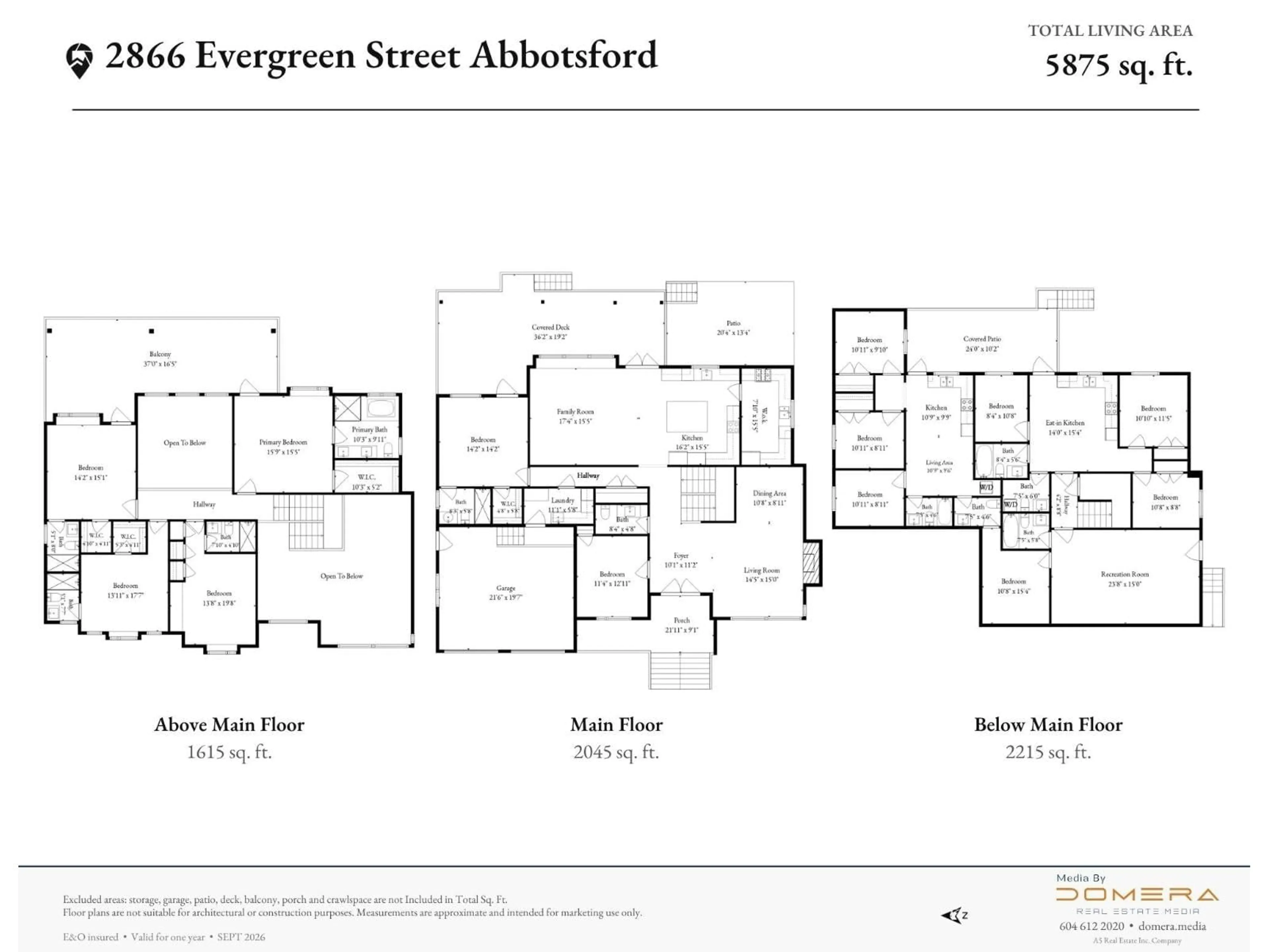 Floor plan for 2866 EVERGREEN STREET, Abbotsford British Columbia V2T2S1