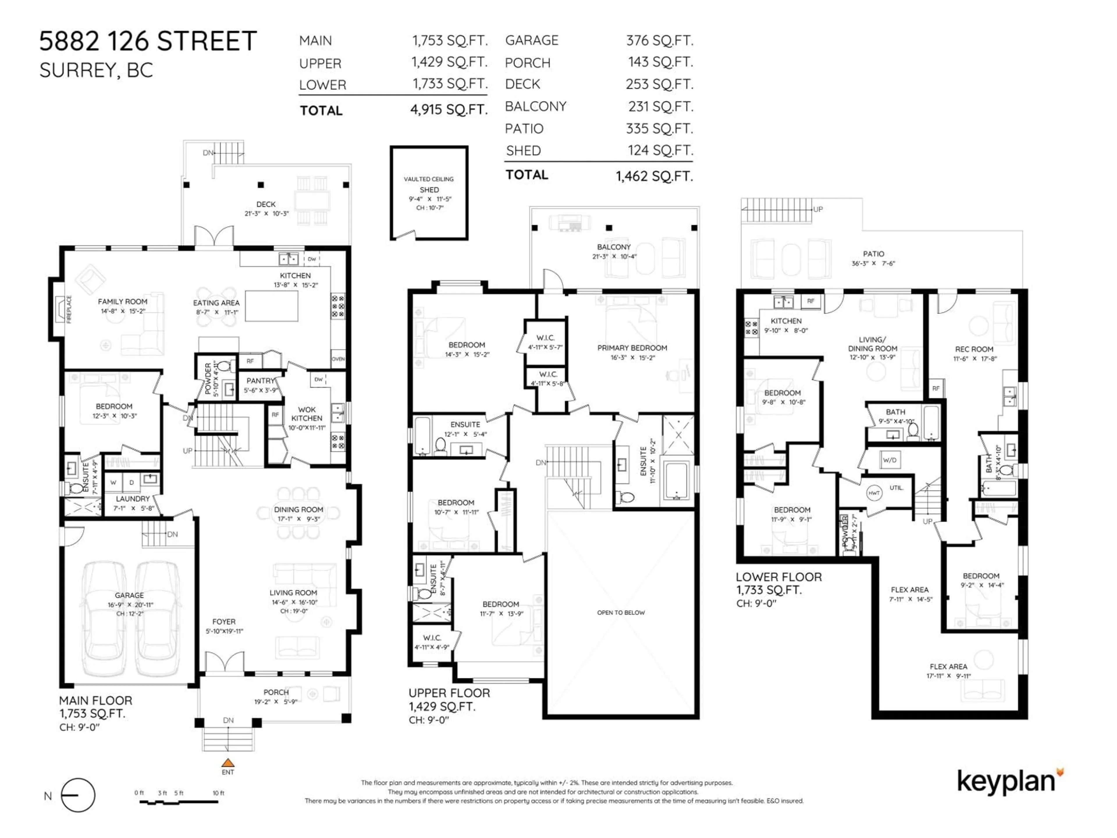 Floor plan for 5882 126 STREET, Surrey British Columbia V3X1V8