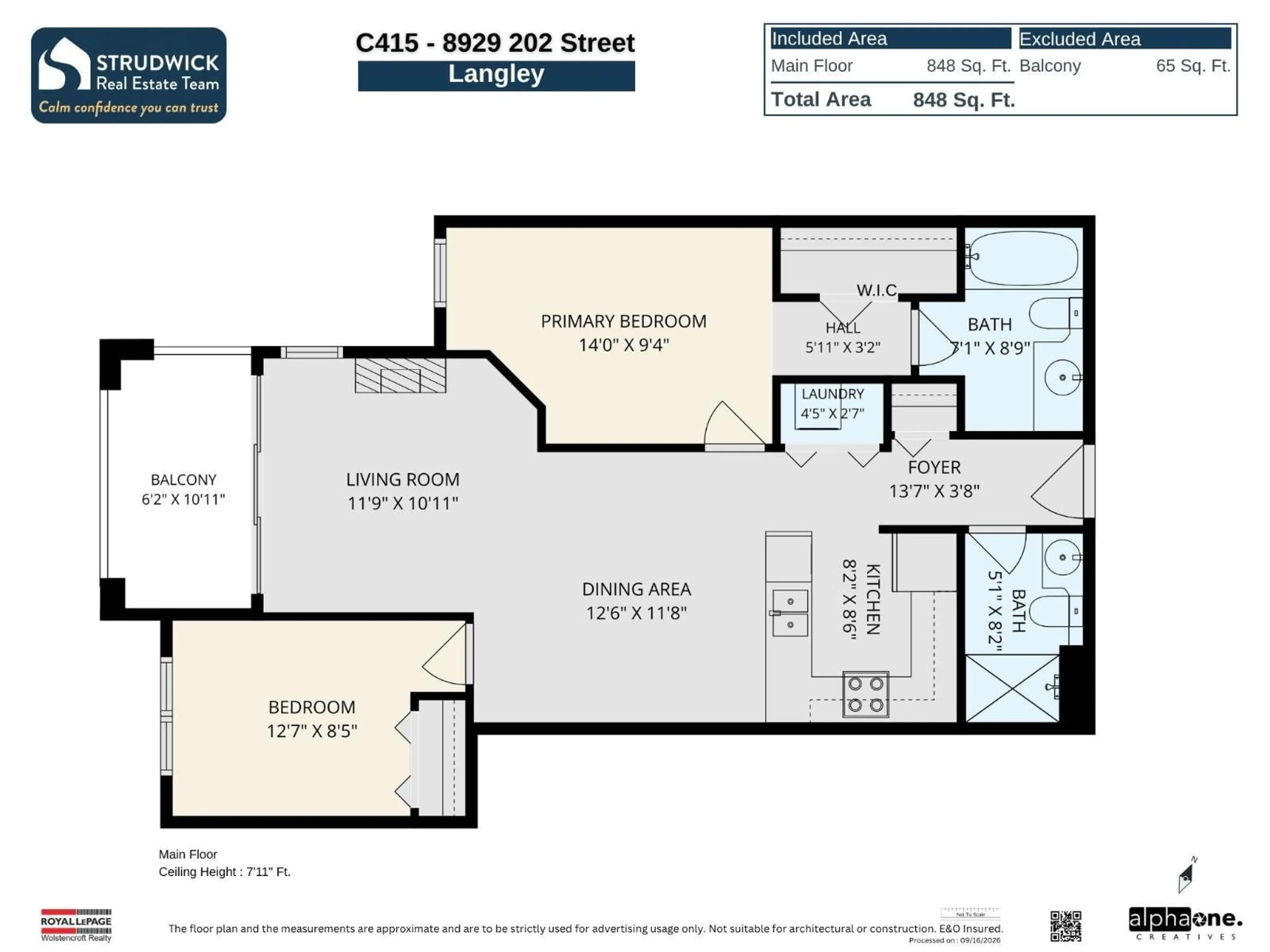 Floor plan for C415 - 8929 202 STREET, Langley British Columbia V1M0B4